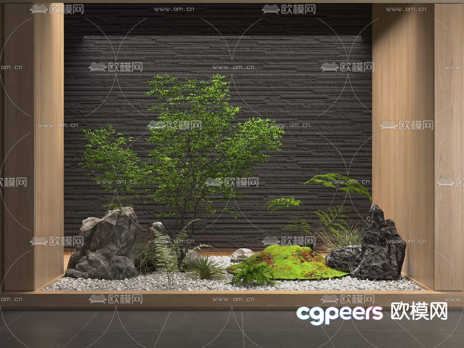 Landscape sketch plant landscaping moss landscape stone 3D model Landscape sketch plant landscaping moss landscape stone 3D model