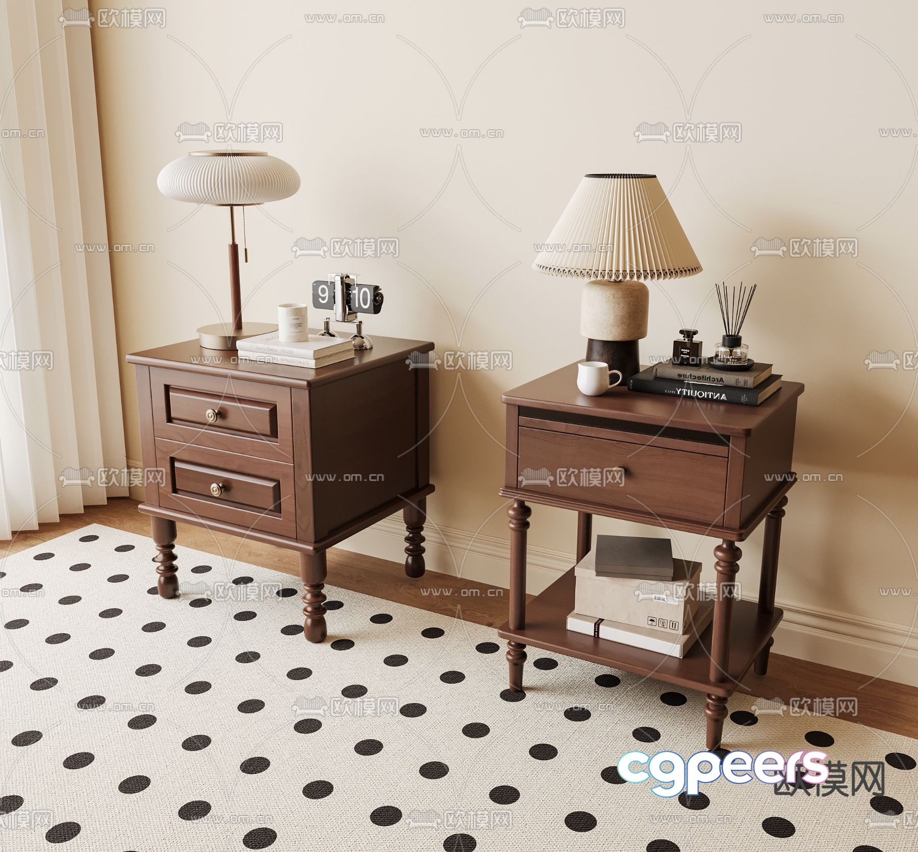 Medieval style bedside table 3d model Medieval style bedside table 3d model