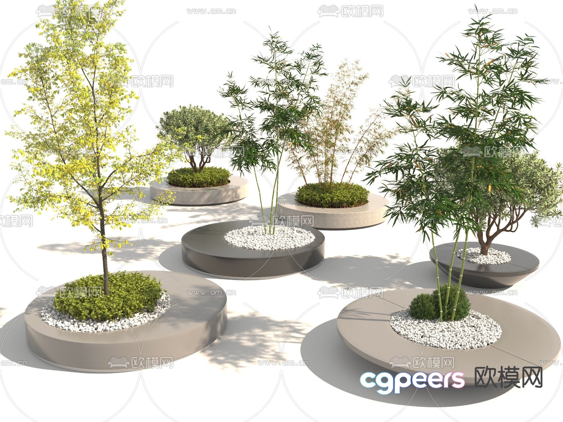 Tree Pond Plant Landscape Tree 3D Model Tree Pond Plant Landscape Tree 3D Model