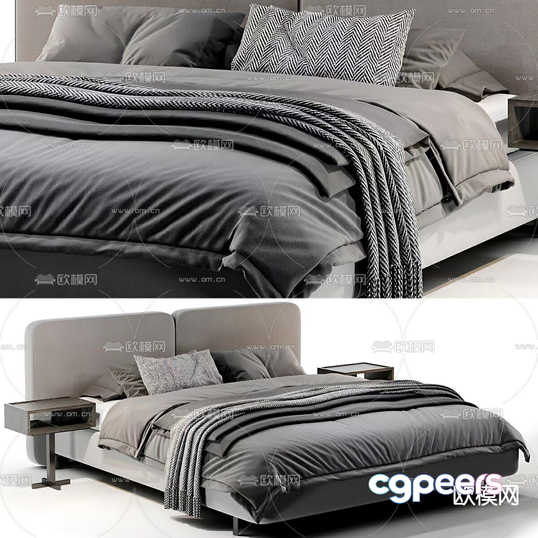 Tatlin double bed 3d model Tatlin double bed 3d model