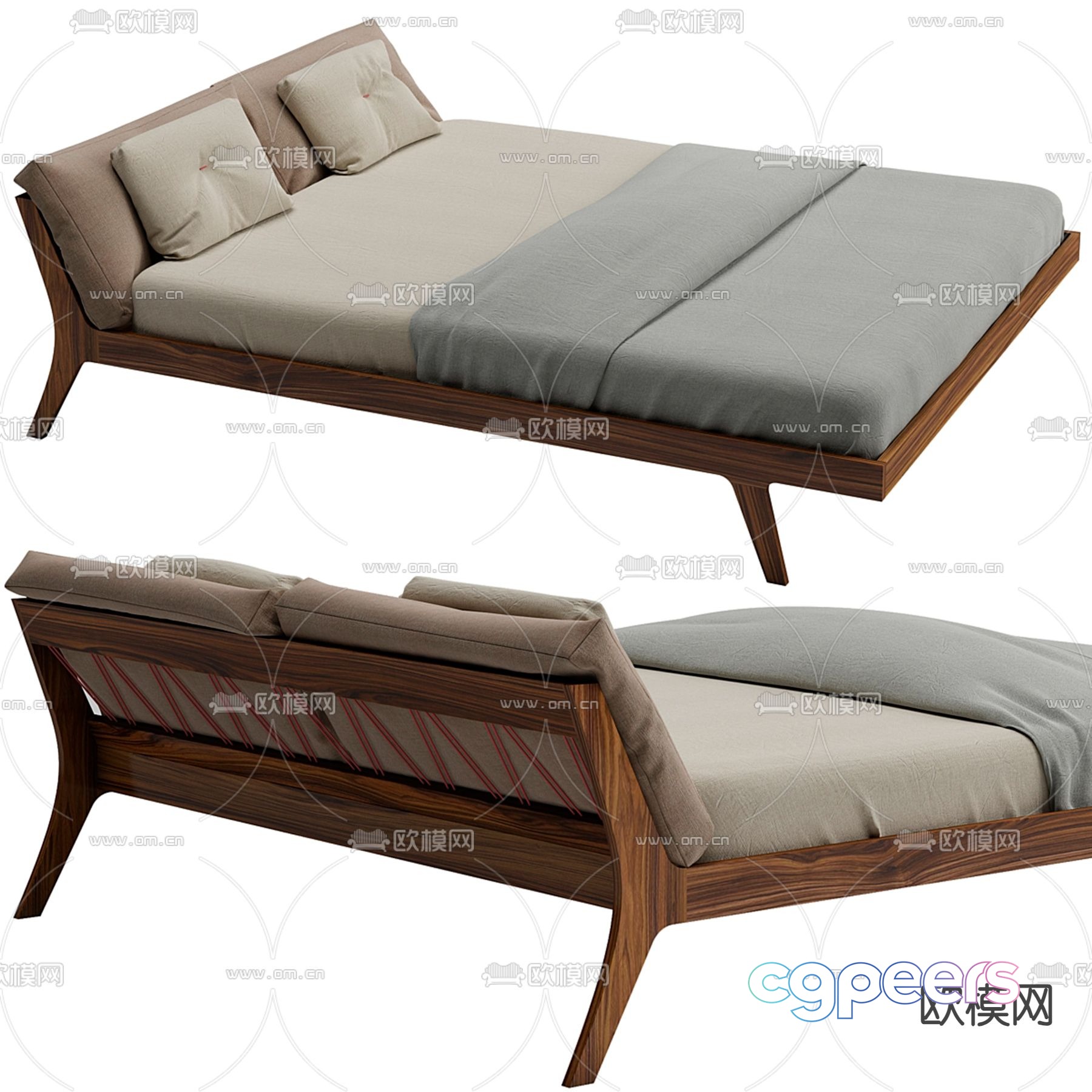 Zeitraum double bed 3d model Zeitraum double bed 3d model