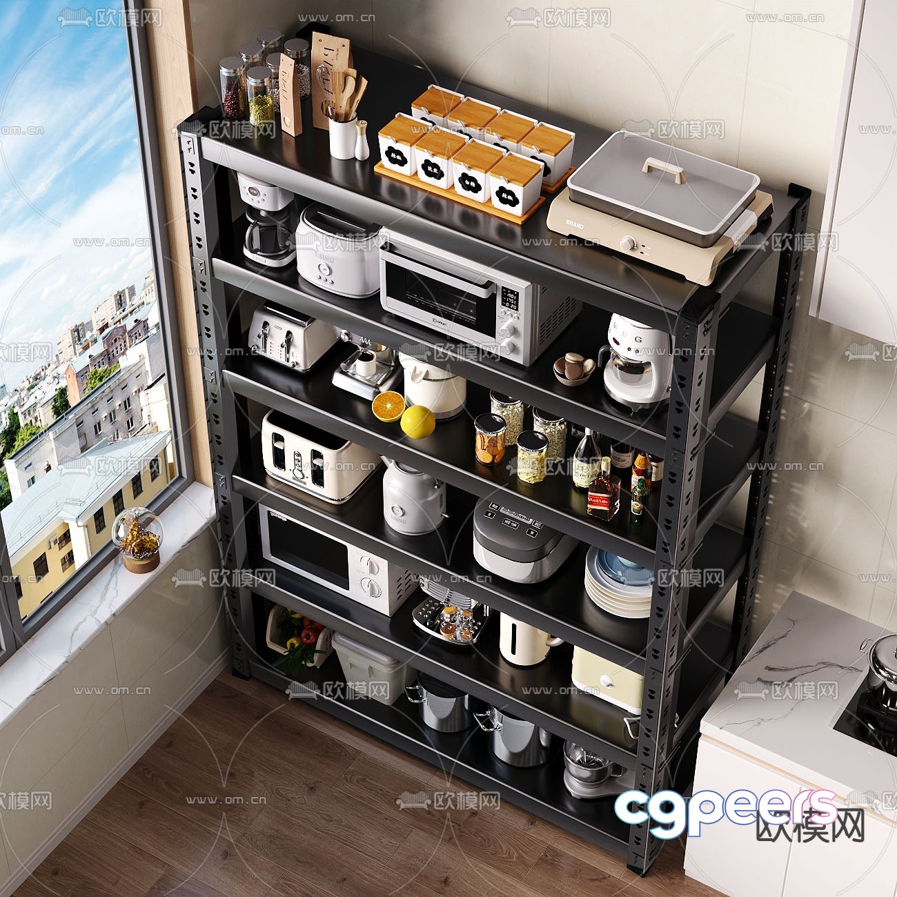 kitchen shelf 3d model kitchen shelf 3d model