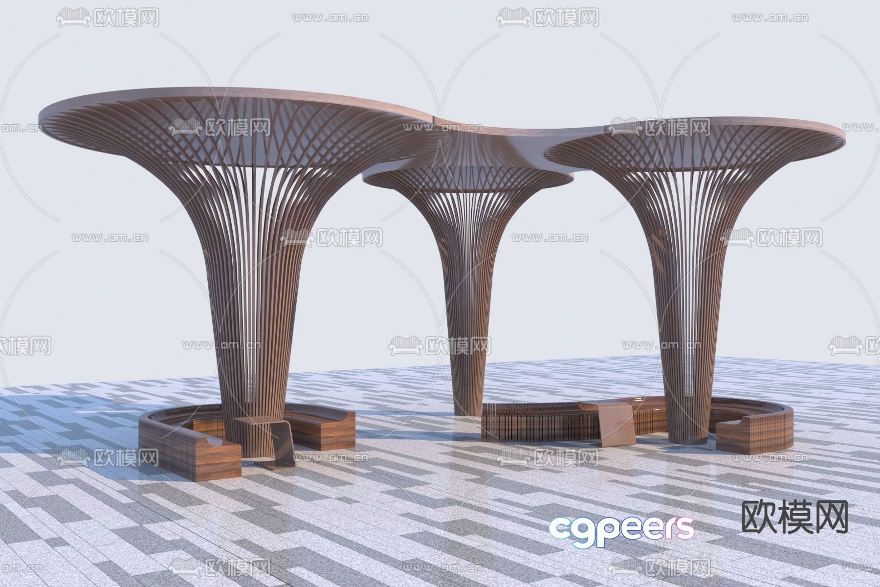 Gallery building 3d model Gallery building 3d model