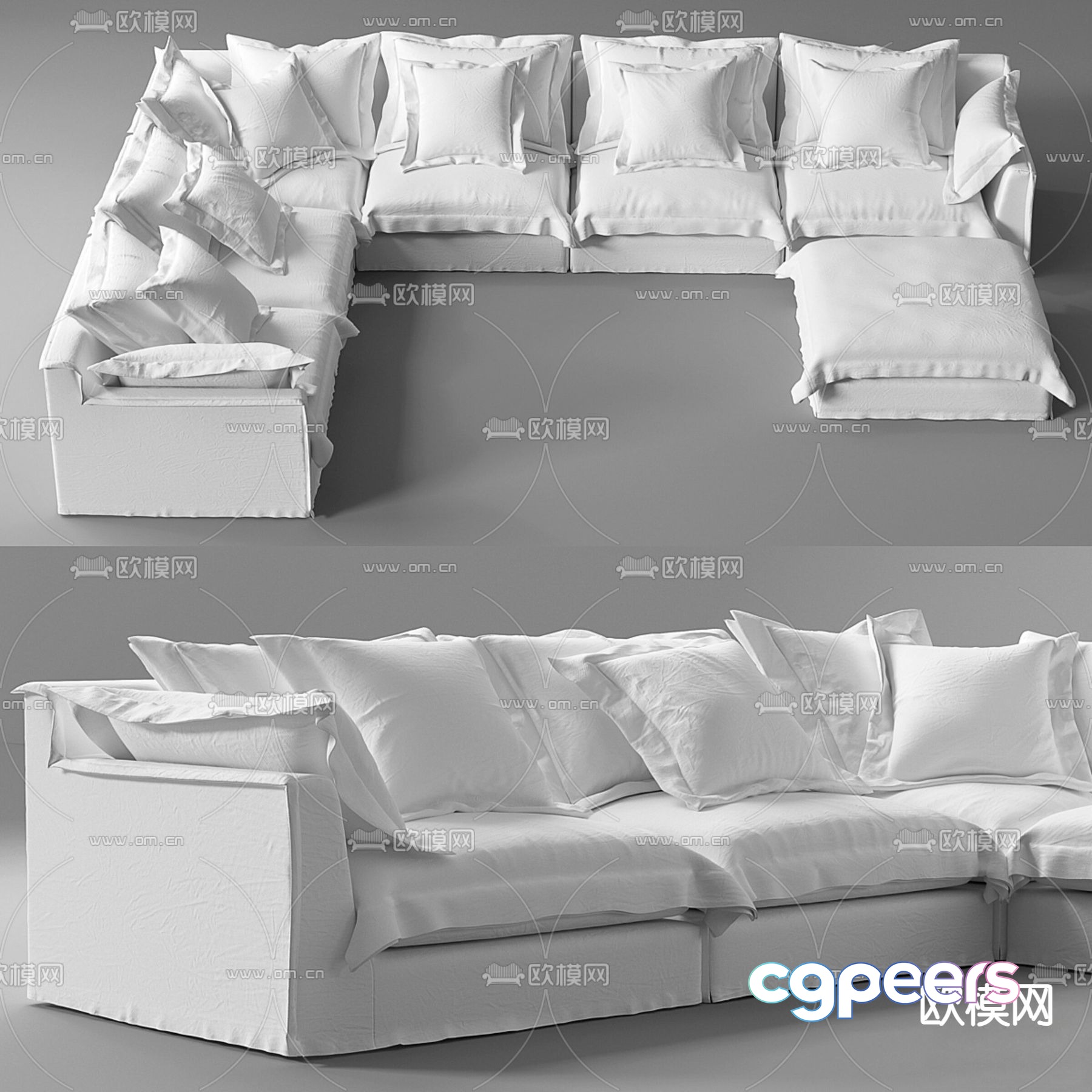 Modern sofa corner sofa multi-person sofa 3d model Modern sofa corner sofa multi-person sofa 3d model