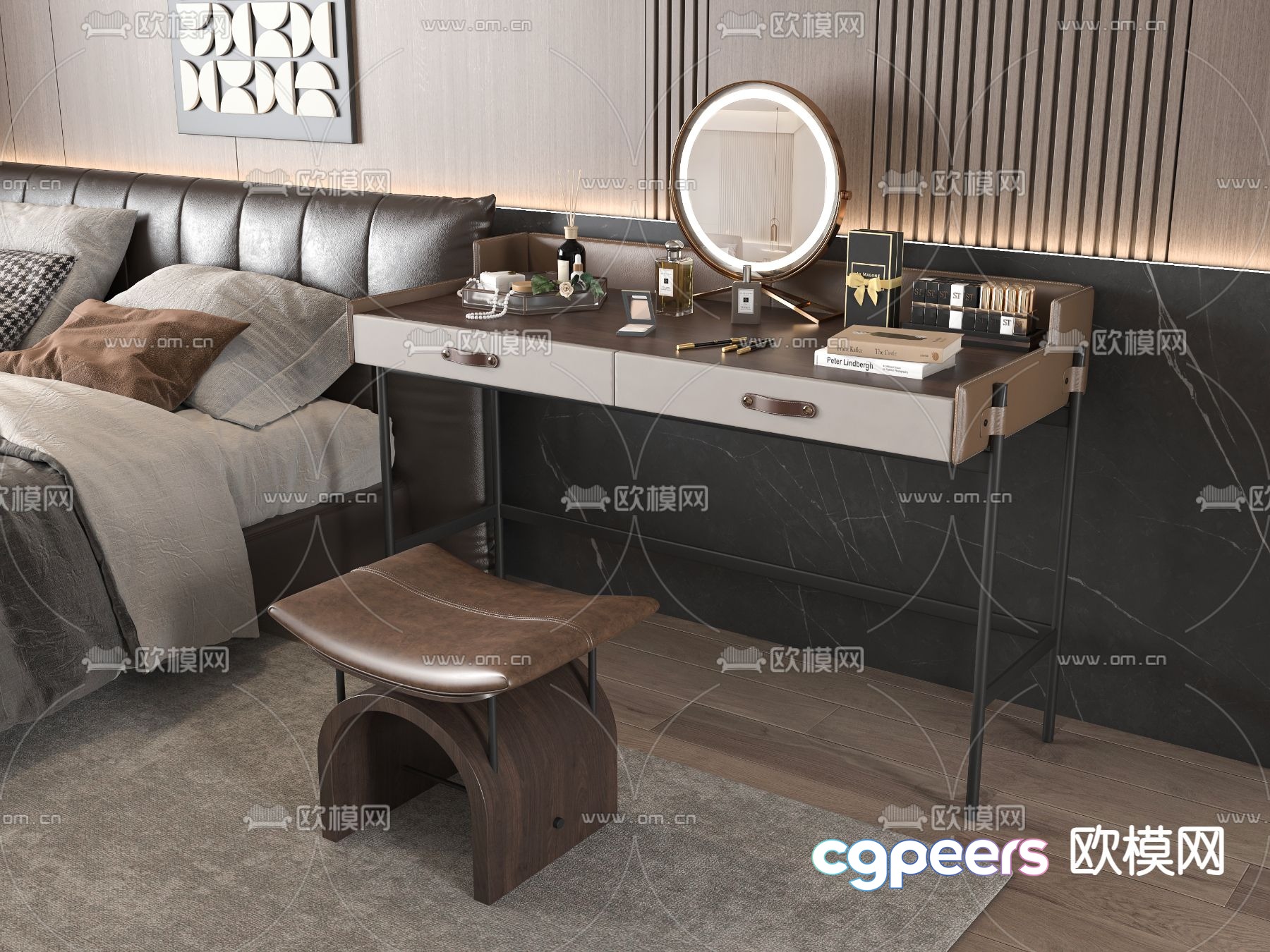 Modern dressing table 3d model Modern dressing table 3d model