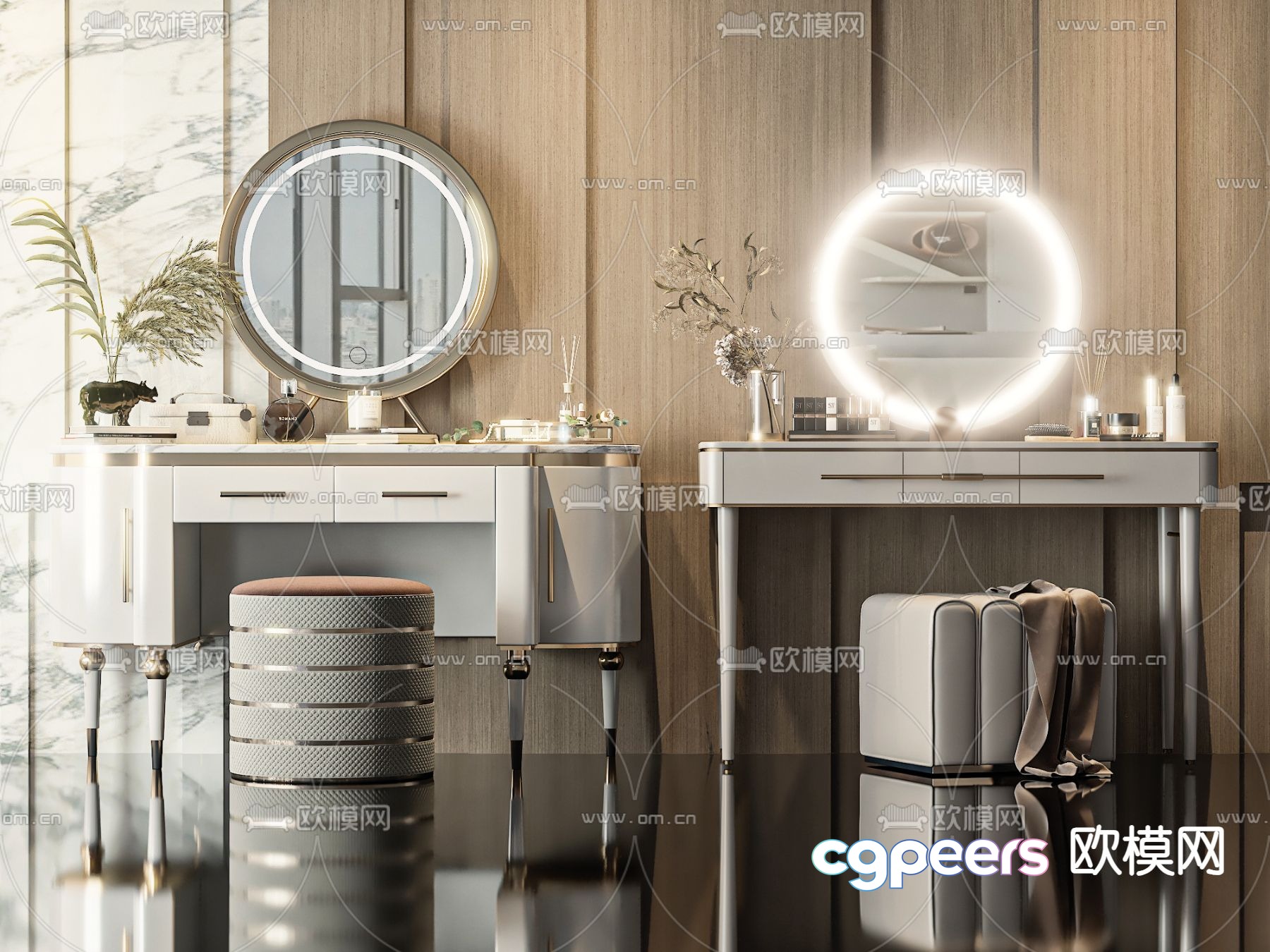 Modern dressing table 3d model Modern dressing table 3d model