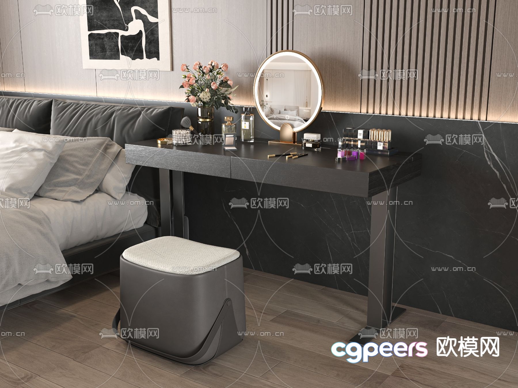 Modern dressing table dressing table 3d model Modern dressing table dressing table 3d model
