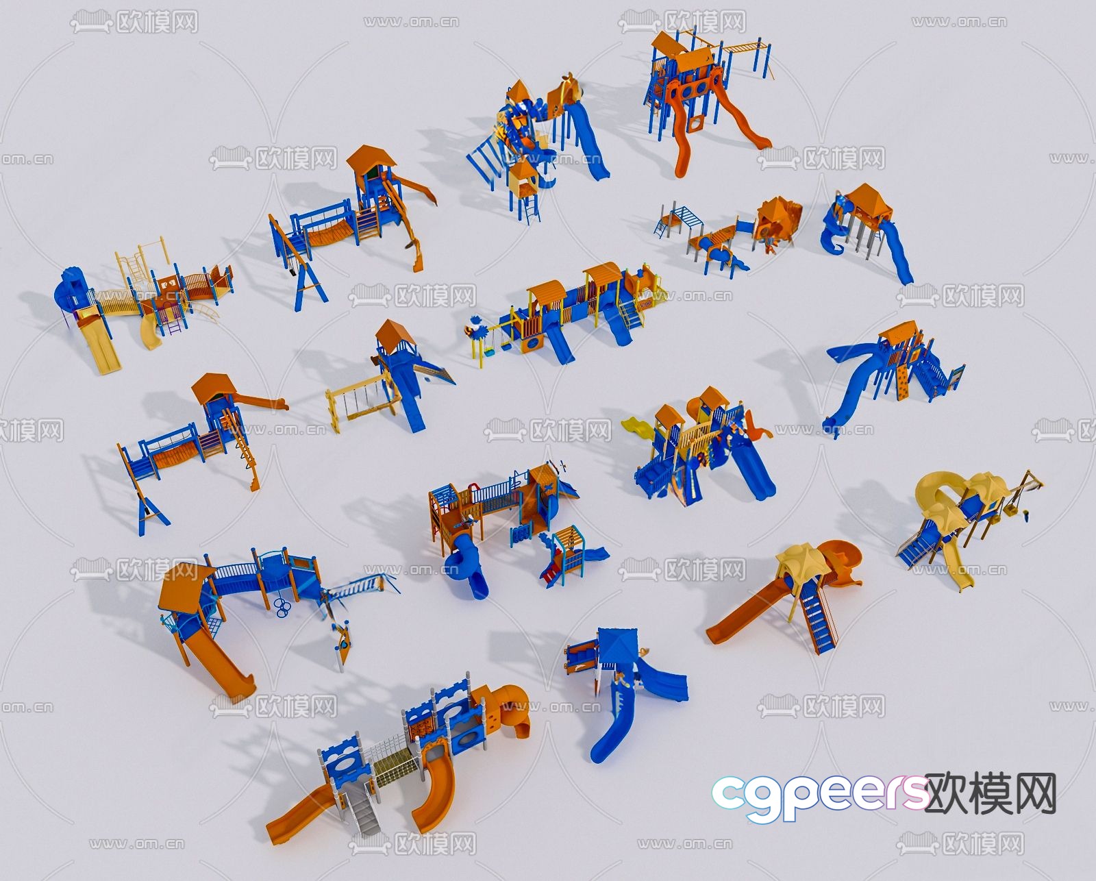 Play equipment children's slide 3d model Play equipment children's slide 3d model