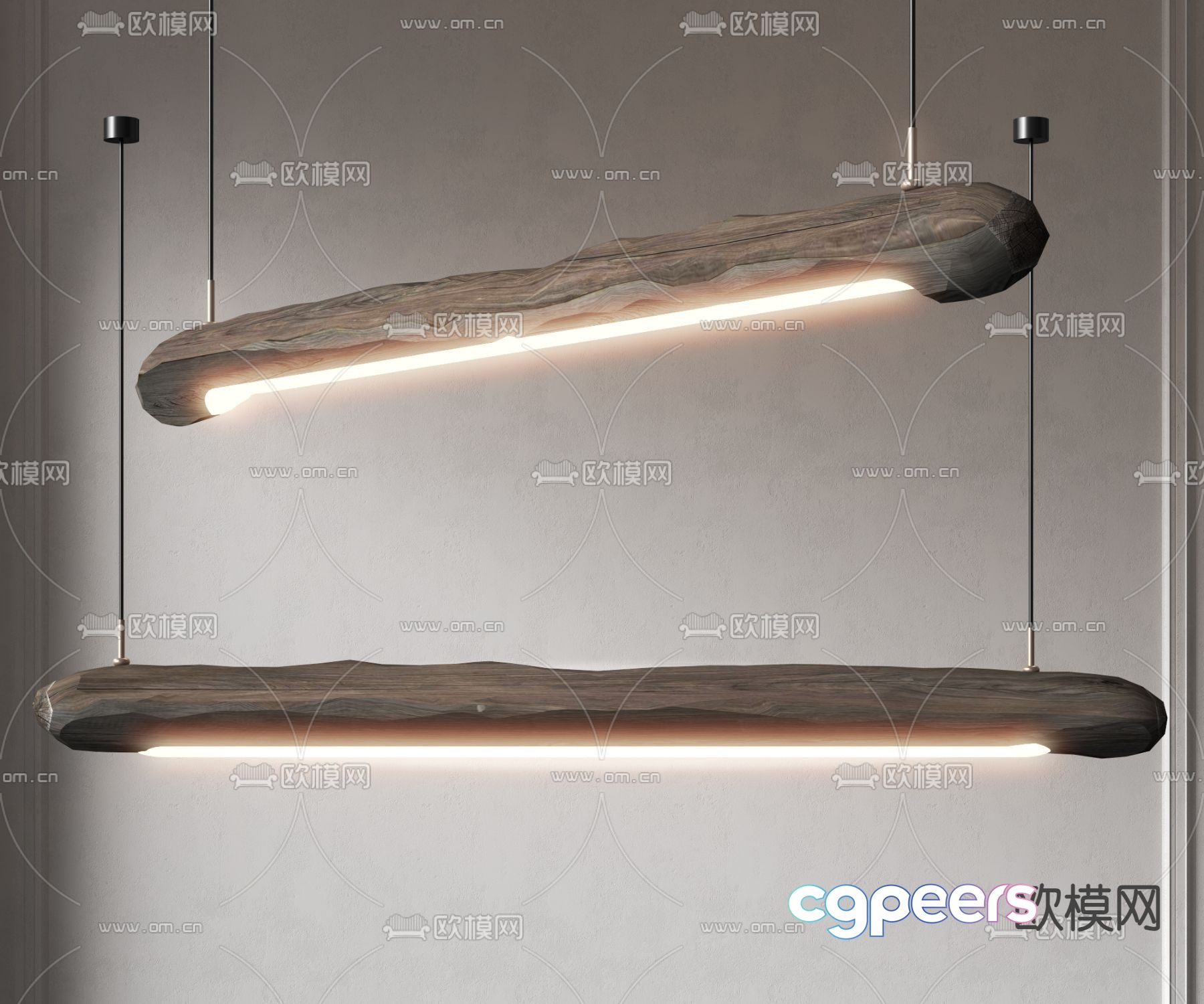 Wabi-sabi style chandelier 3d model Wabi-sabi style chandelier 3d model