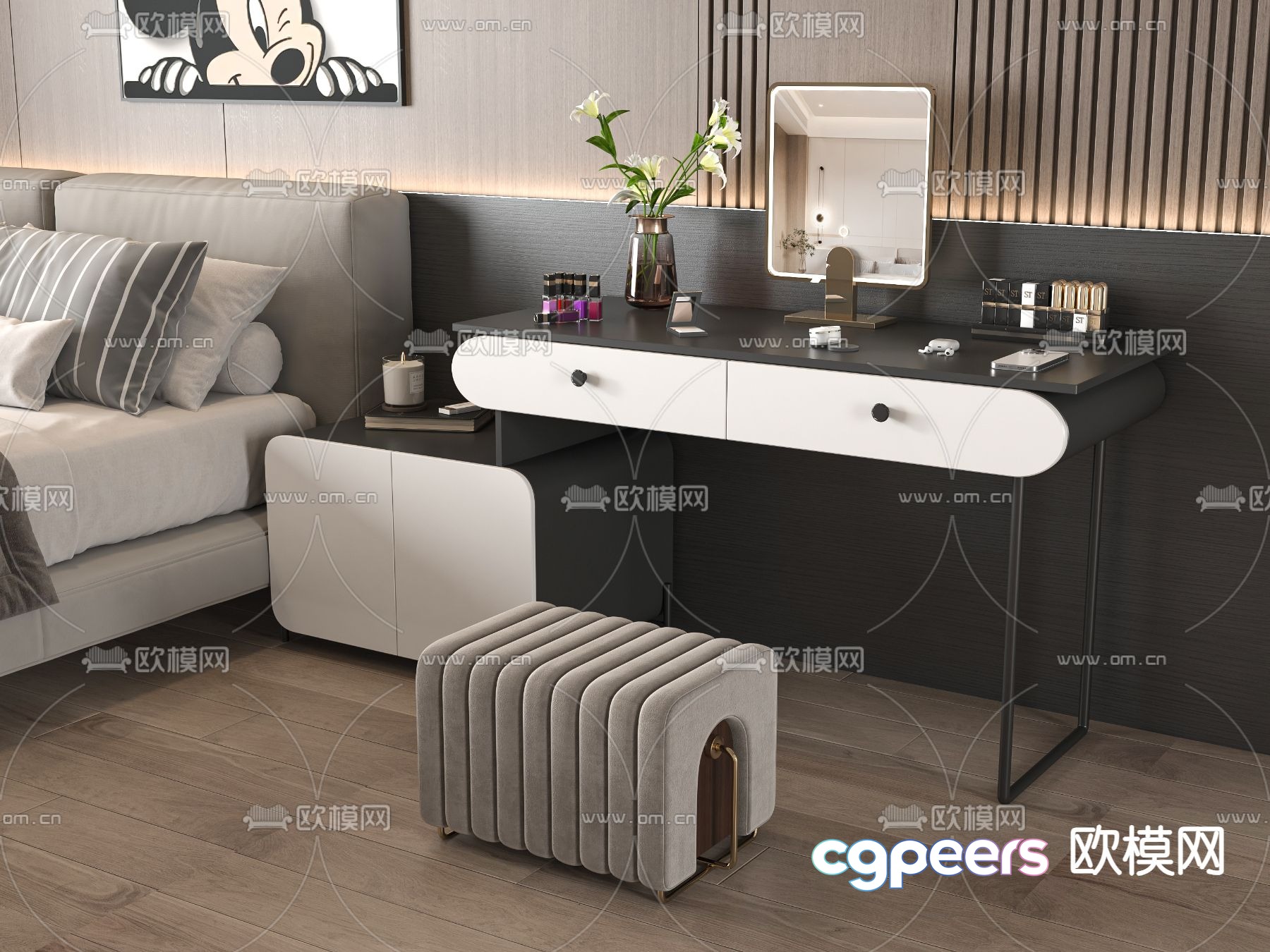 Modern dressing table dressing table 3d model Modern dressing table dressing table 3d model