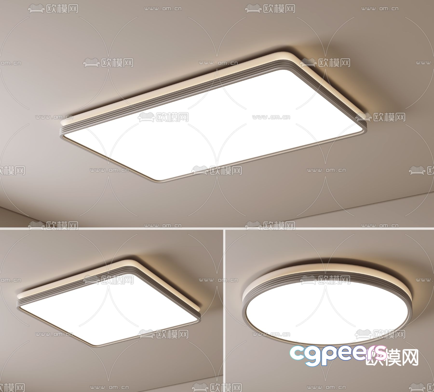 Cream style ceiling lamp living room lamp 3d model Cream style ceiling lamp living room lamp 3d model
