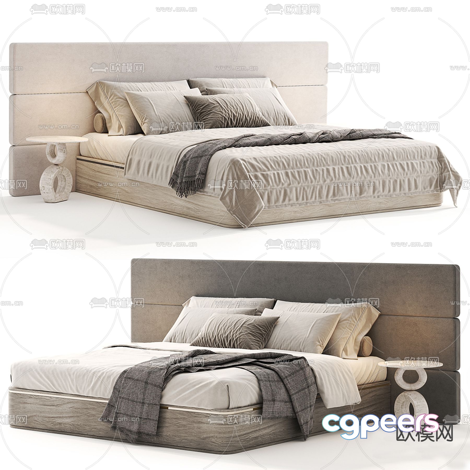 Madaket double bed 3d model Madaket double bed 3d model