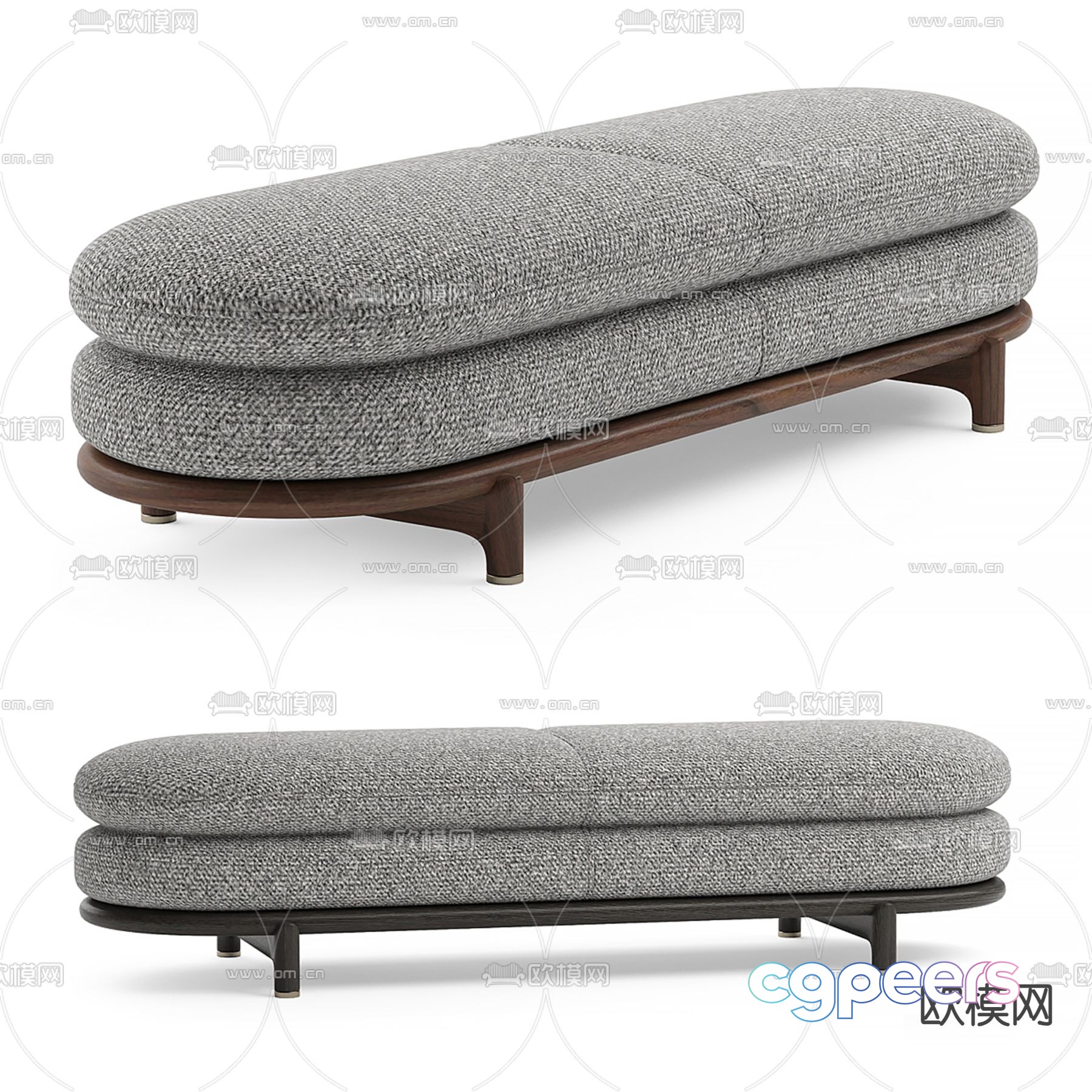 Modern bed stool 3d model Modern bed stool 3d model
