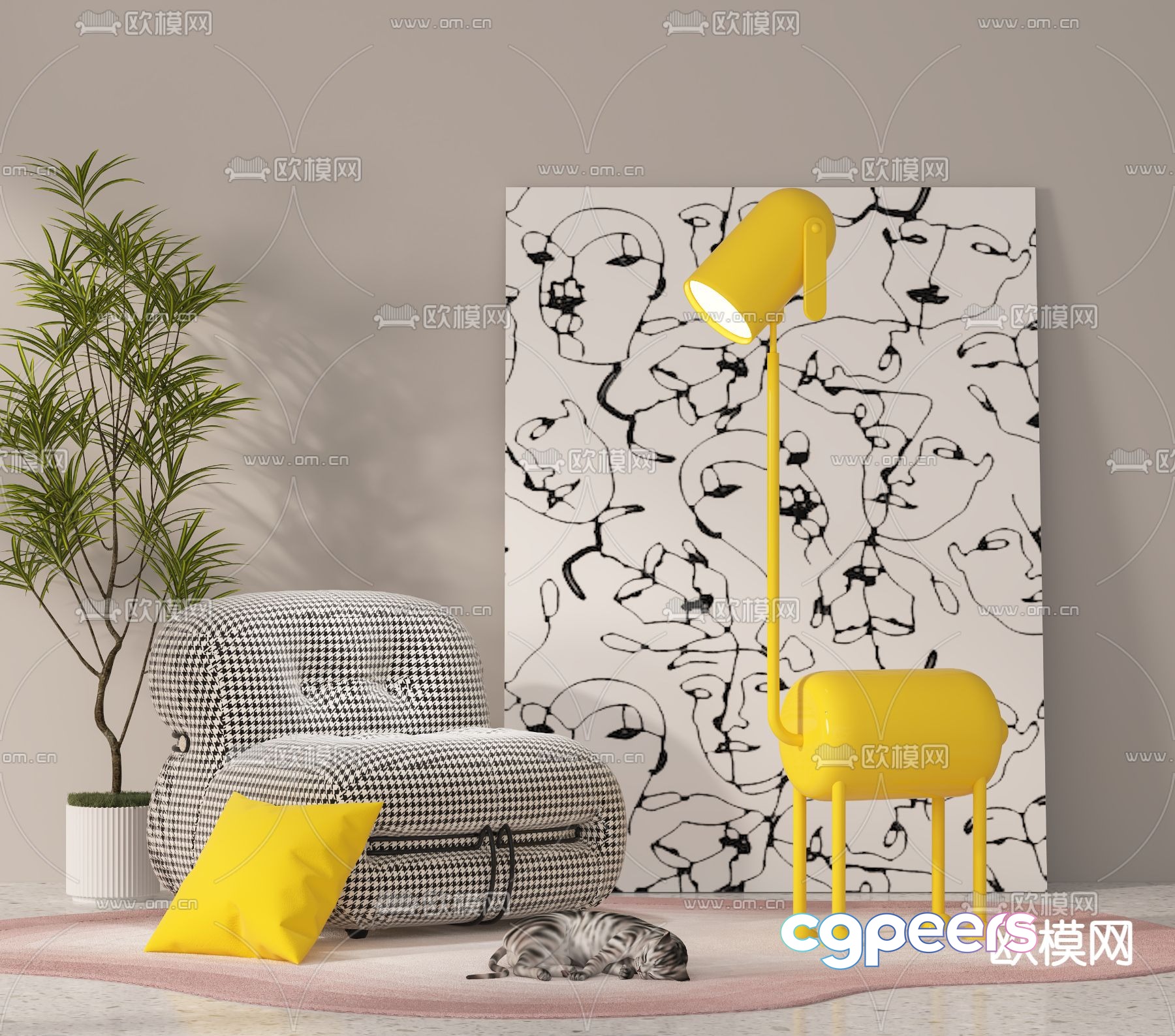 Single sofa 3d model Single sofa 3d model