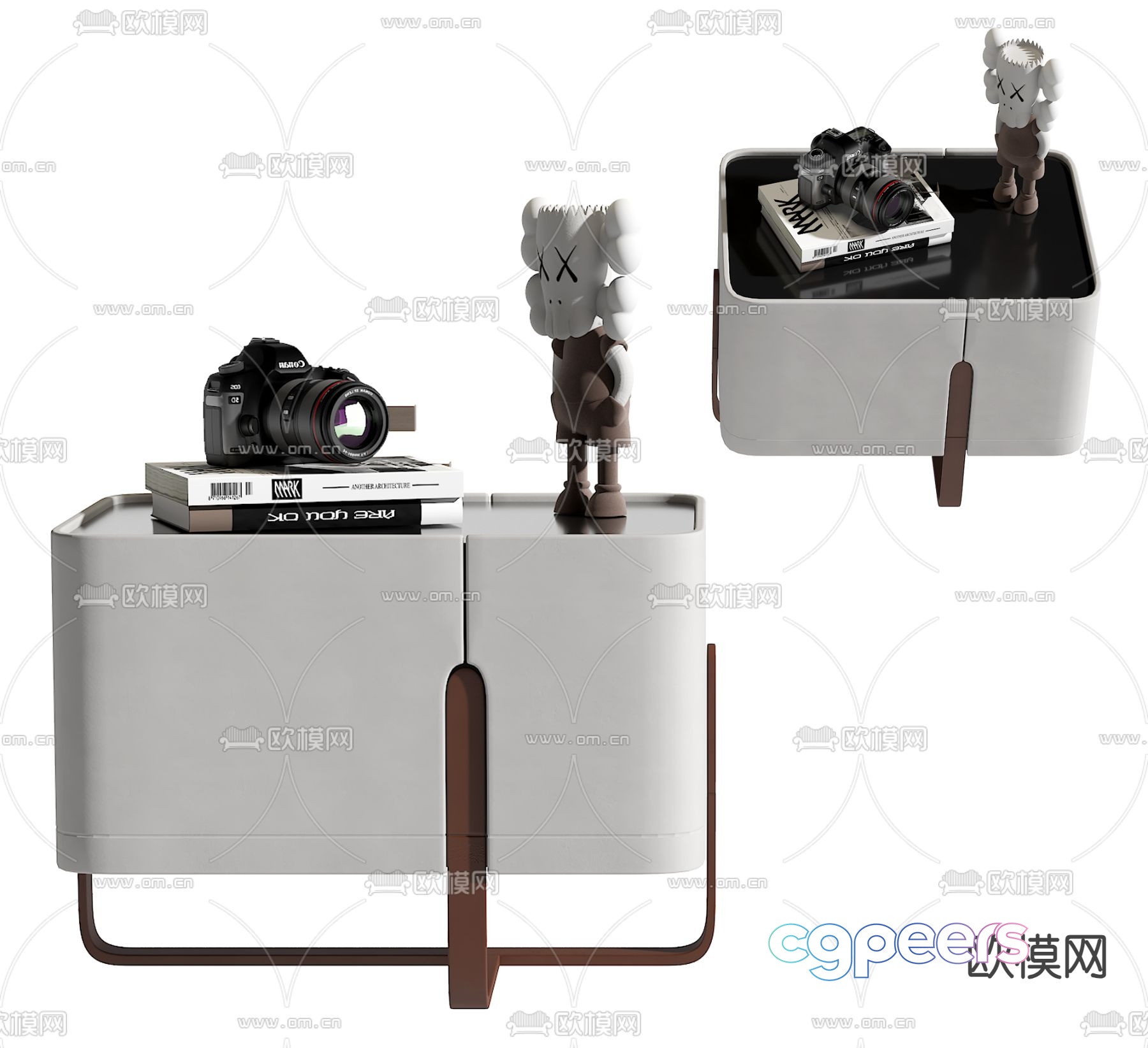 Modern bedside table 3d model Modern bedside table 3d model