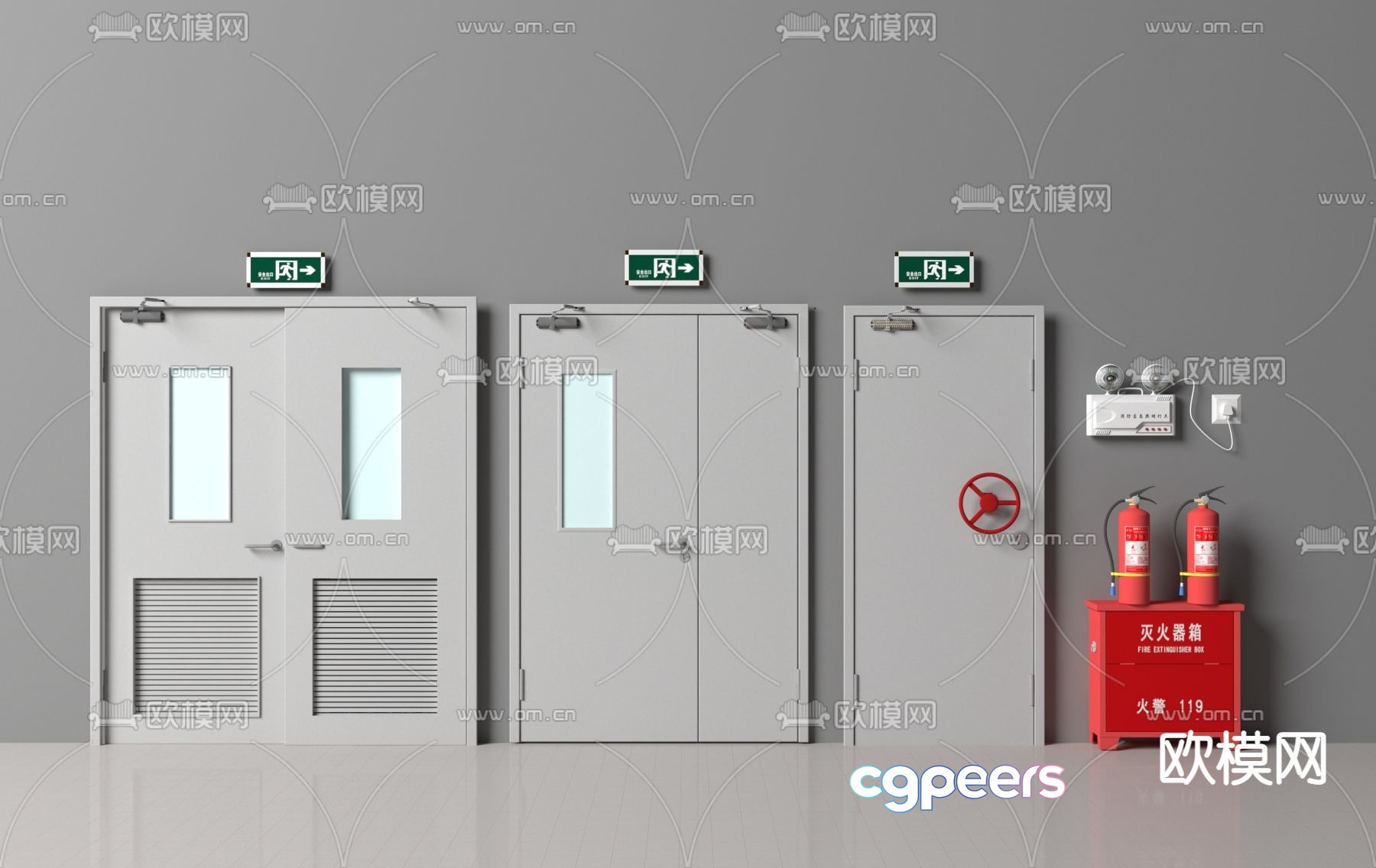 fire door fire door safety door 3d model fire door fire door safety door 3d model