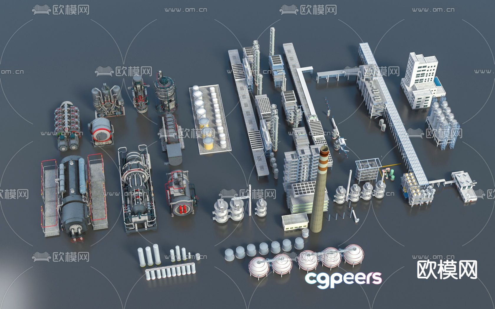 Industrial equipment machine tool equipment parts 3d model Industrial equipment machine tool equipment parts 3d model