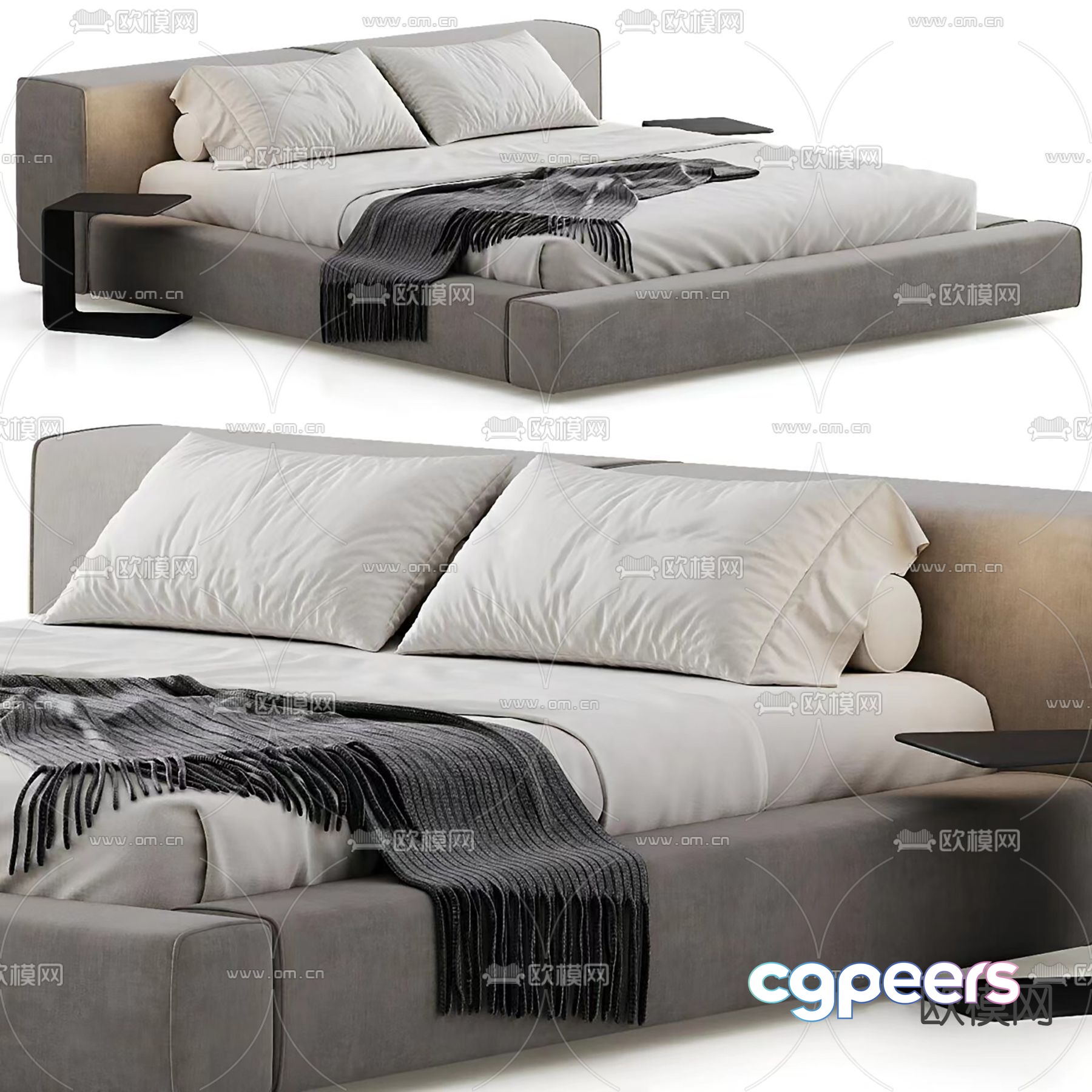LDivani double bed 3d model LDivani double bed 3d model