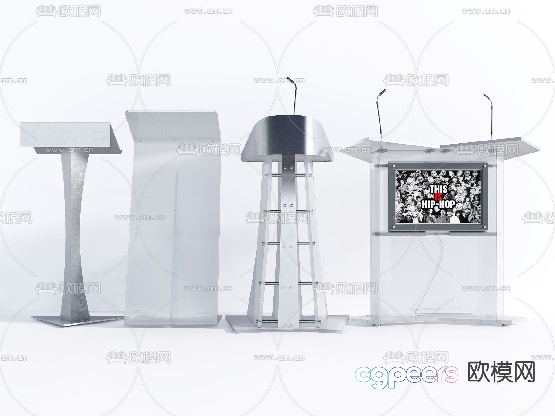 modern podium podium 3d model modern podium podium 3d model