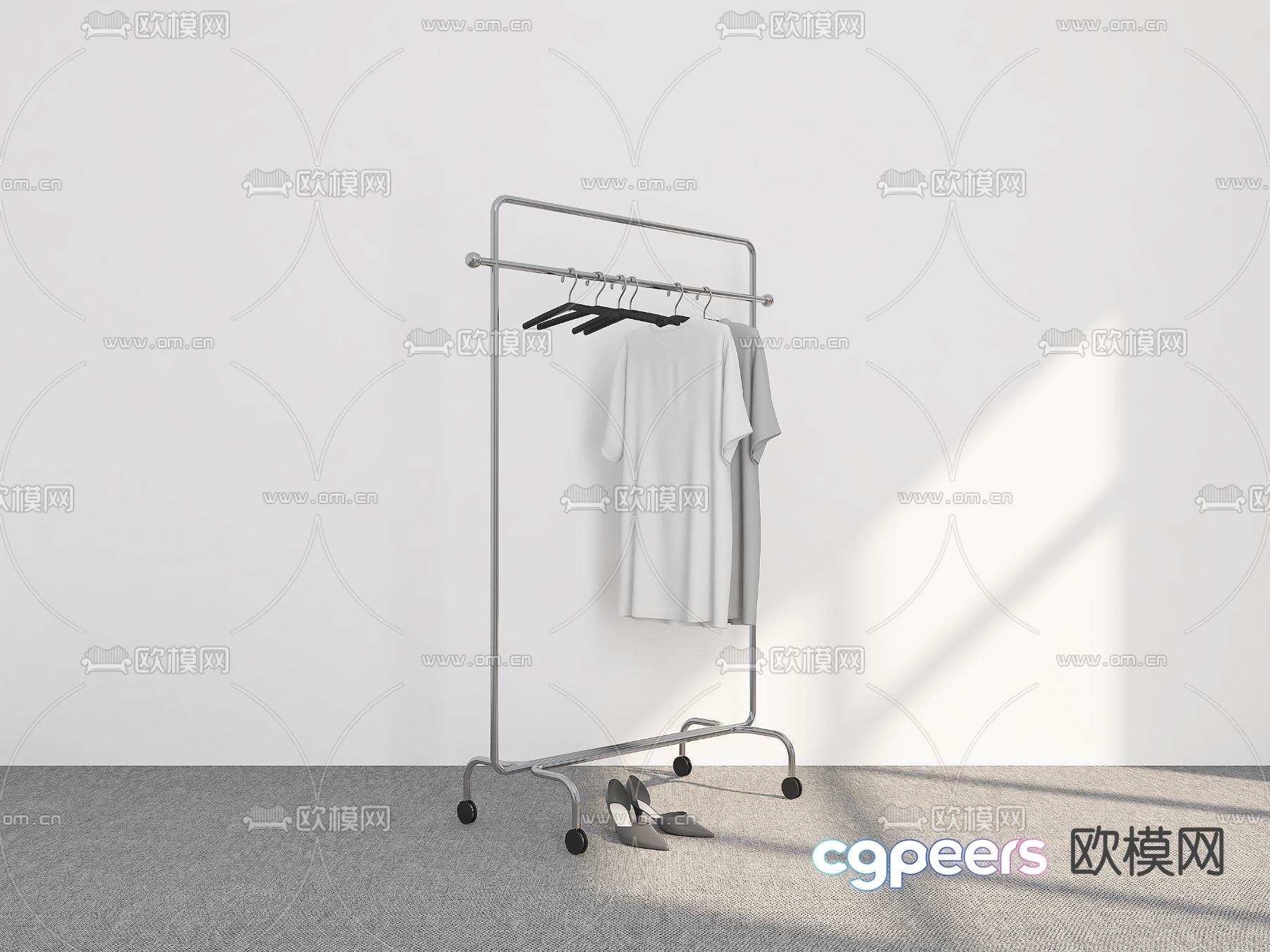 Modern movable clothes hanger 3d model Modern movable clothes hanger 3d model