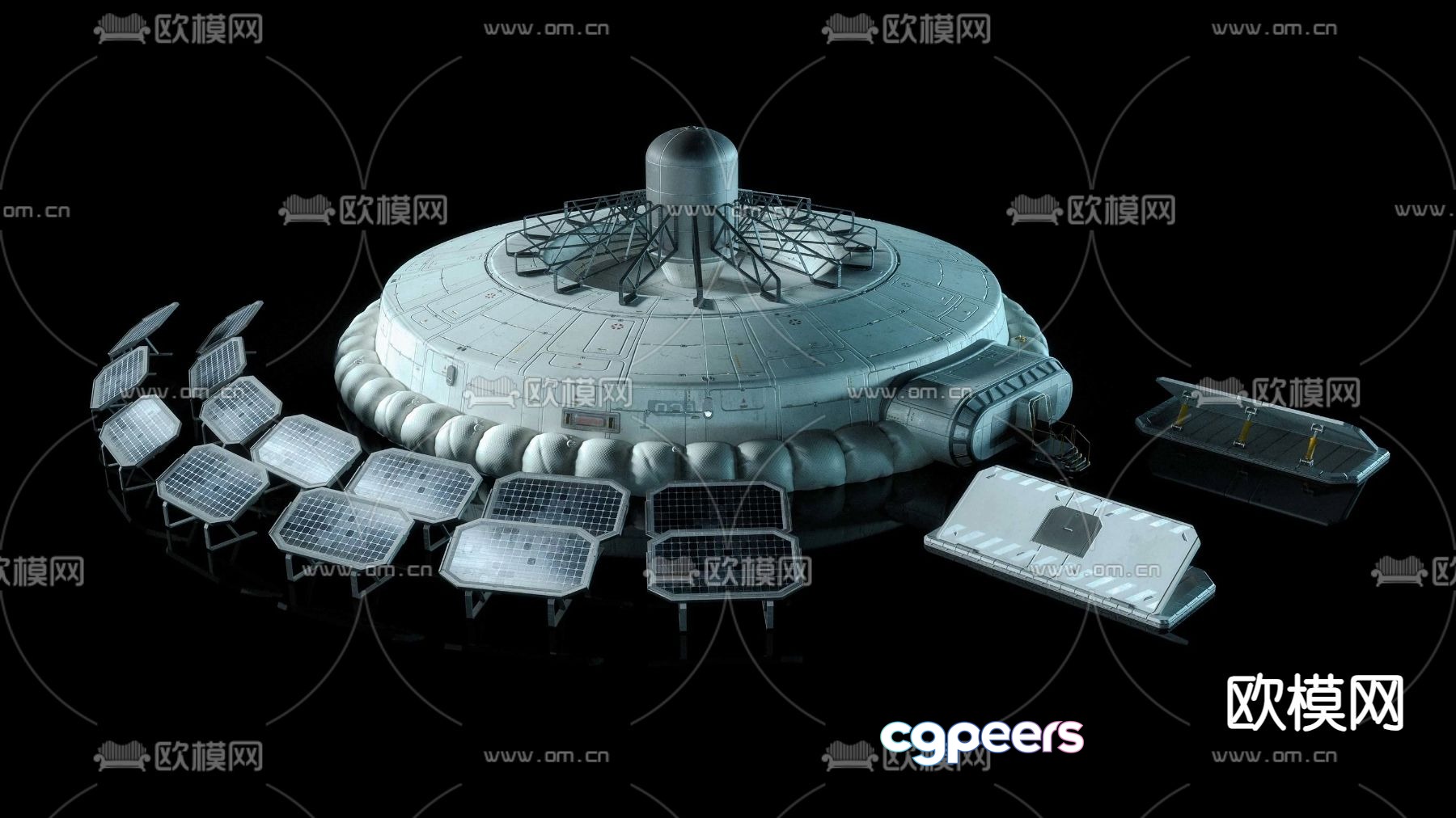 Sci-fi base space base 3d model Sci-fi base space base 3d model