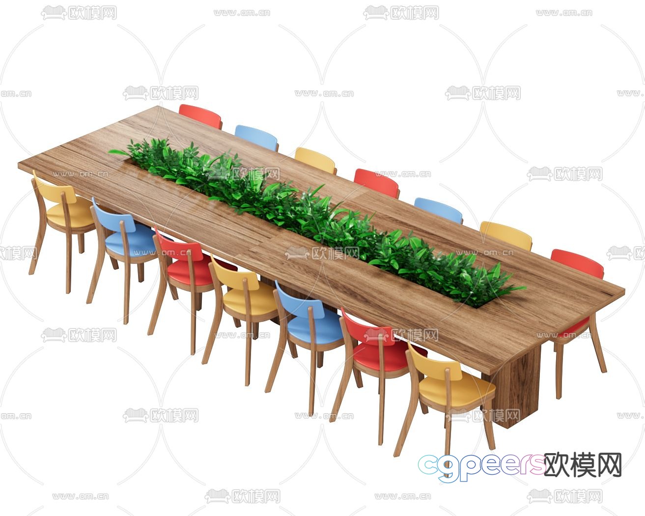 large conference table 3d model large conference table 3d model