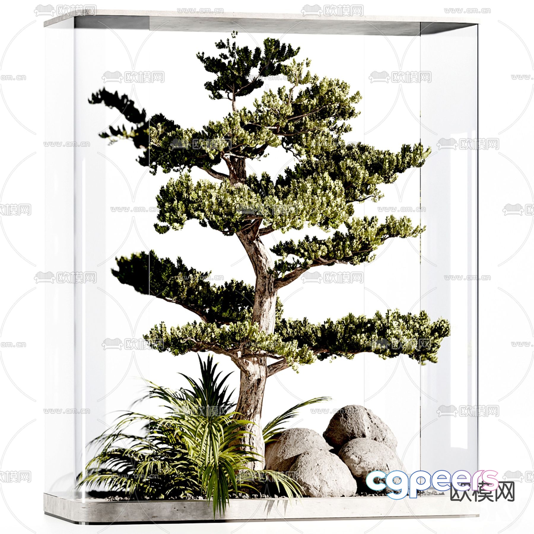 Modern plant pile 3d model Modern plant pile 3d model