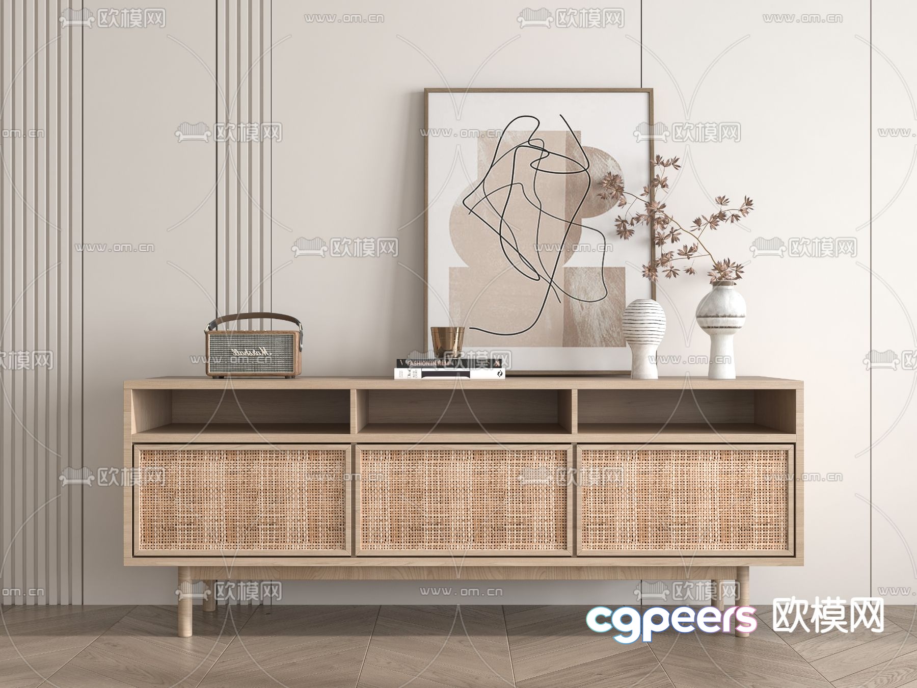 Cabinet accessories ornaments 3D model Cabinet accessories ornaments 3D model