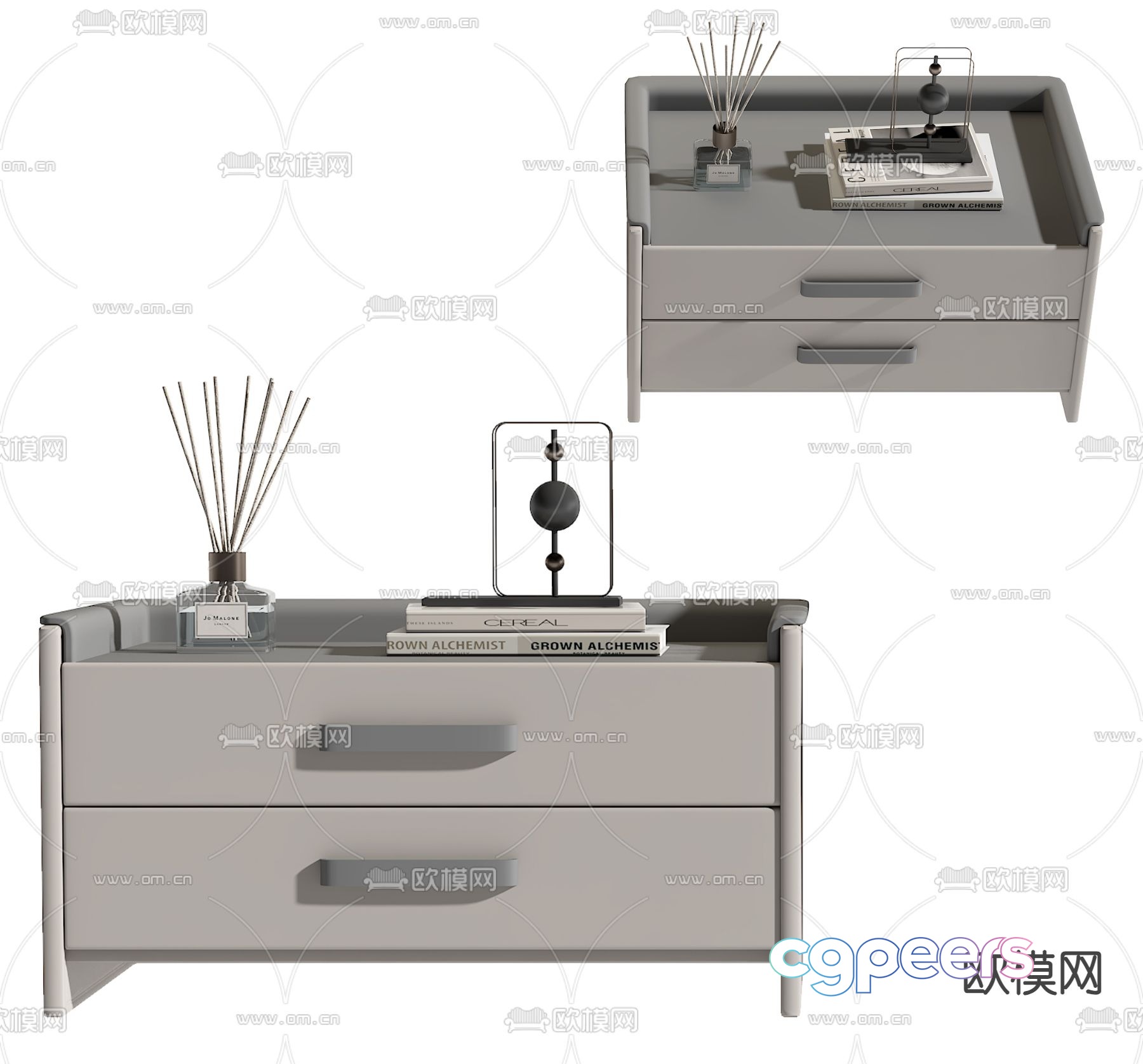 Modern bedside table 3d model Modern bedside table 3d model