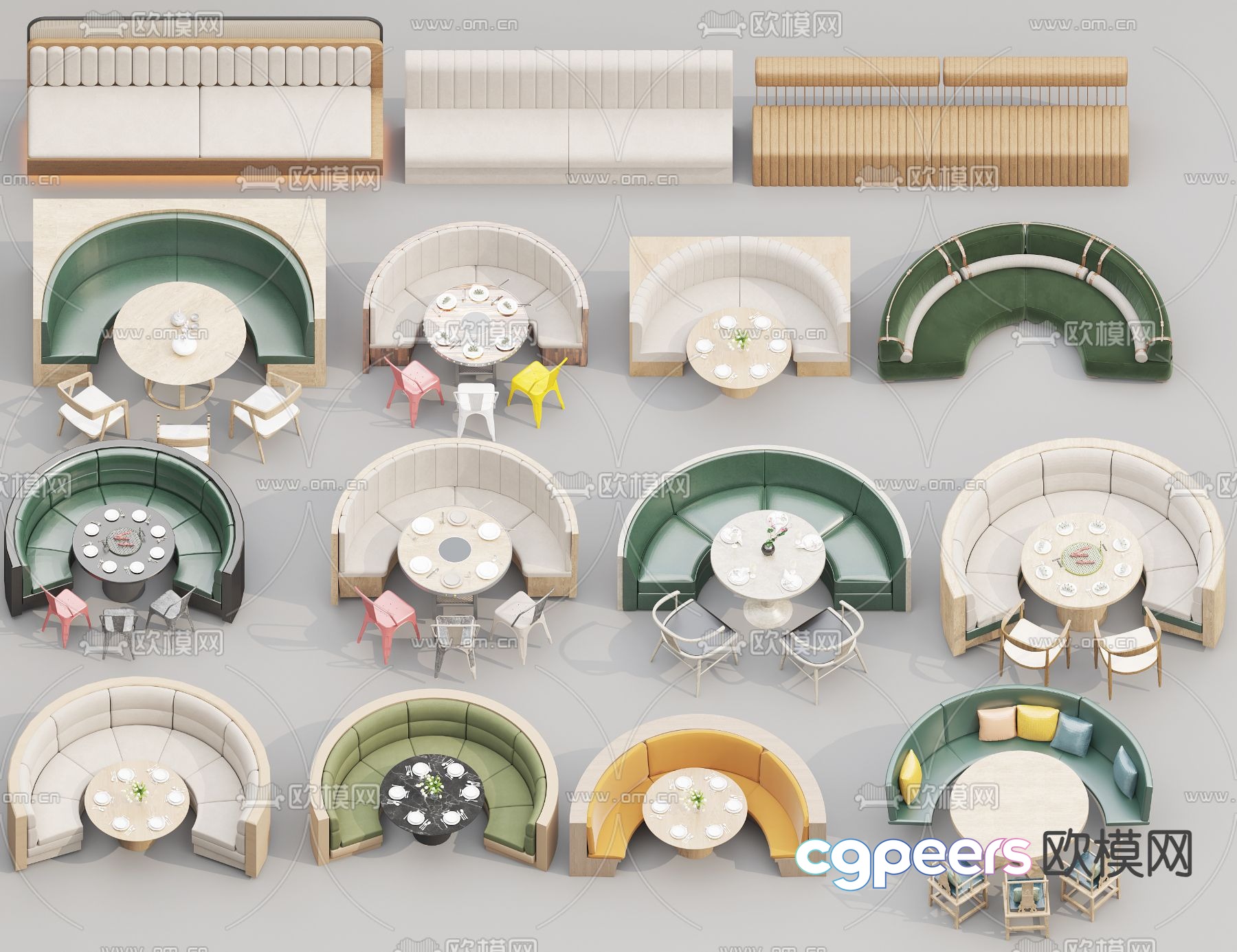 Curved deck 3d model Curved deck 3d model