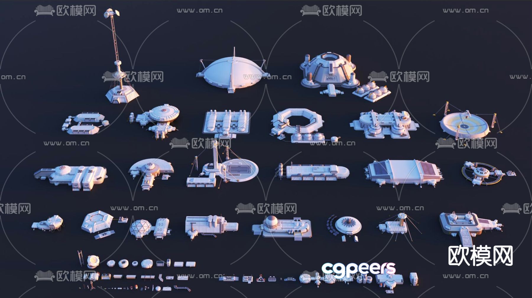 Sci-fi base alien colony base 3d model Sci-fi base alien colony base 3d model
