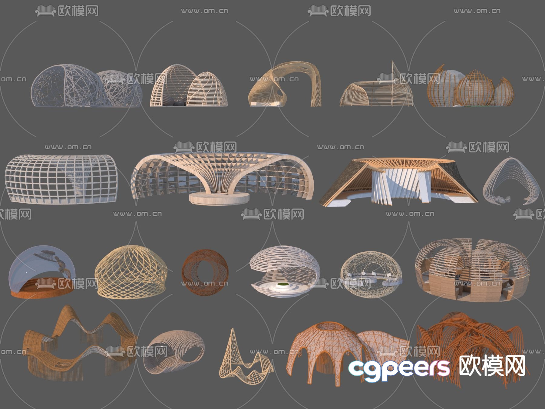 Landscape gallery bamboo art gallery gallery 3d model Landscape gallery bamboo art gallery gallery 3d model