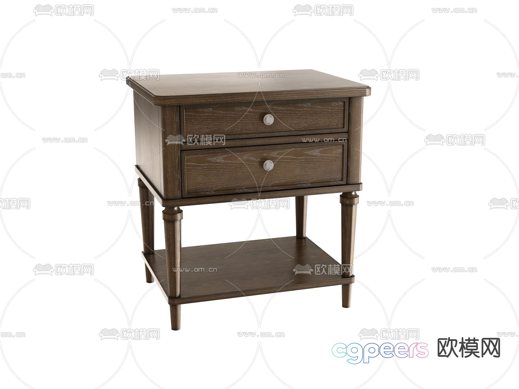 American bedside table 3d model American bedside table 3d model
