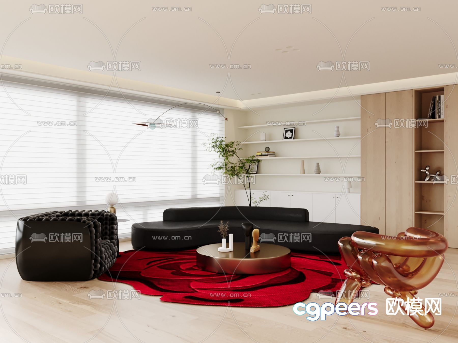 Modern sectional sofa 3d model Modern sectional sofa 3d model