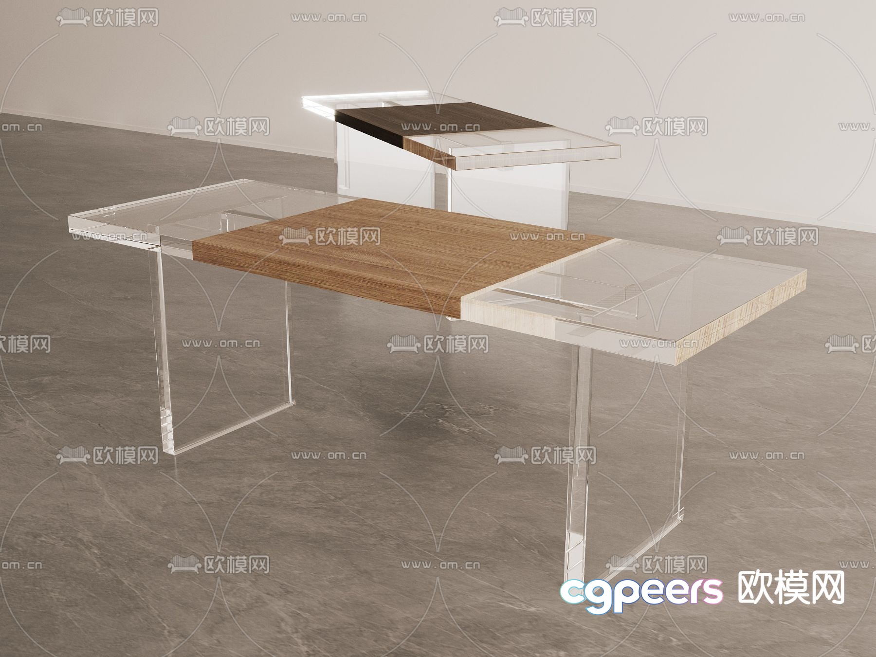 Acrylic desk 3d model Acrylic desk 3d model