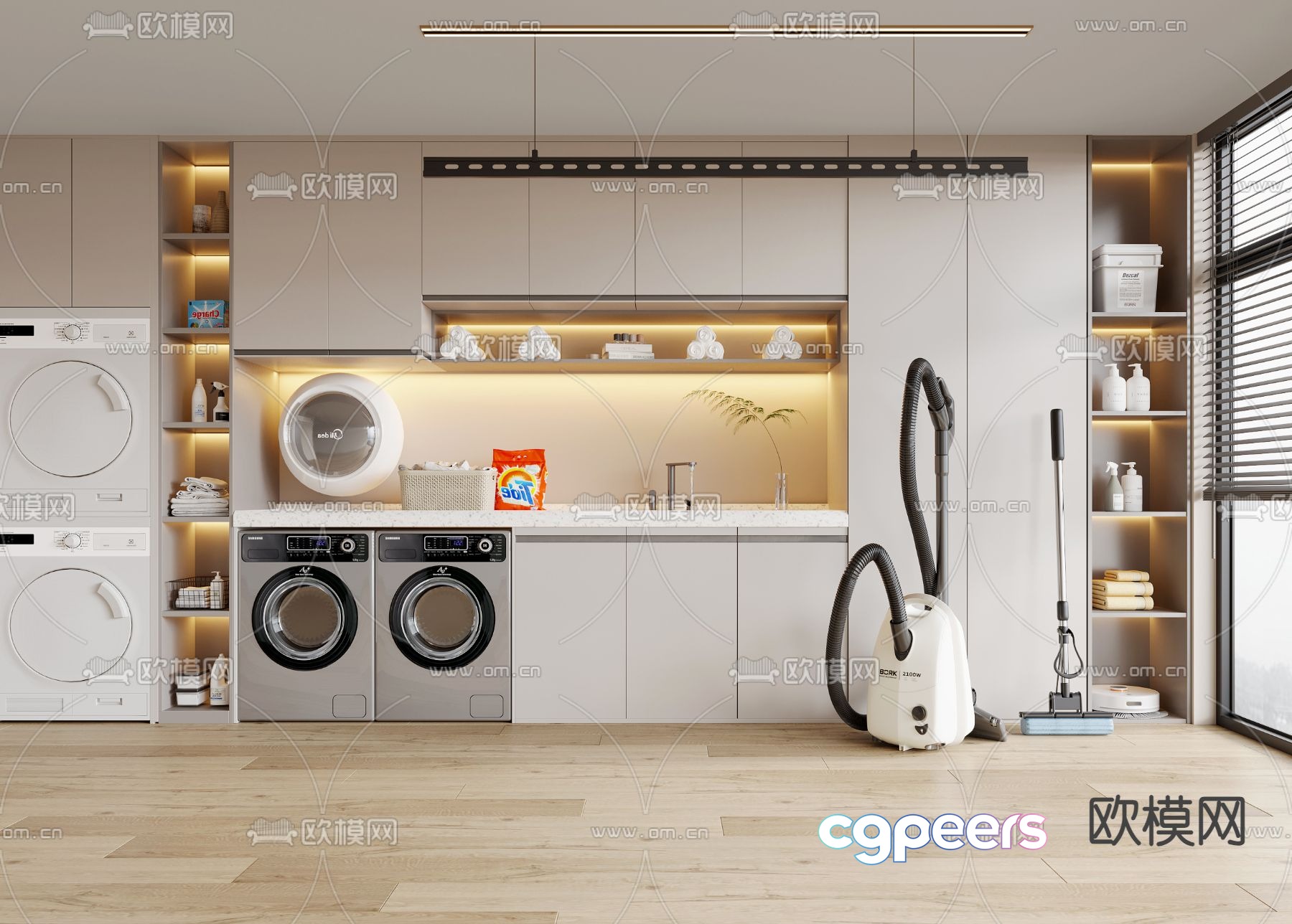 Washing cabinet balcony cabinet 3d model Washing cabinet balcony cabinet 3d model