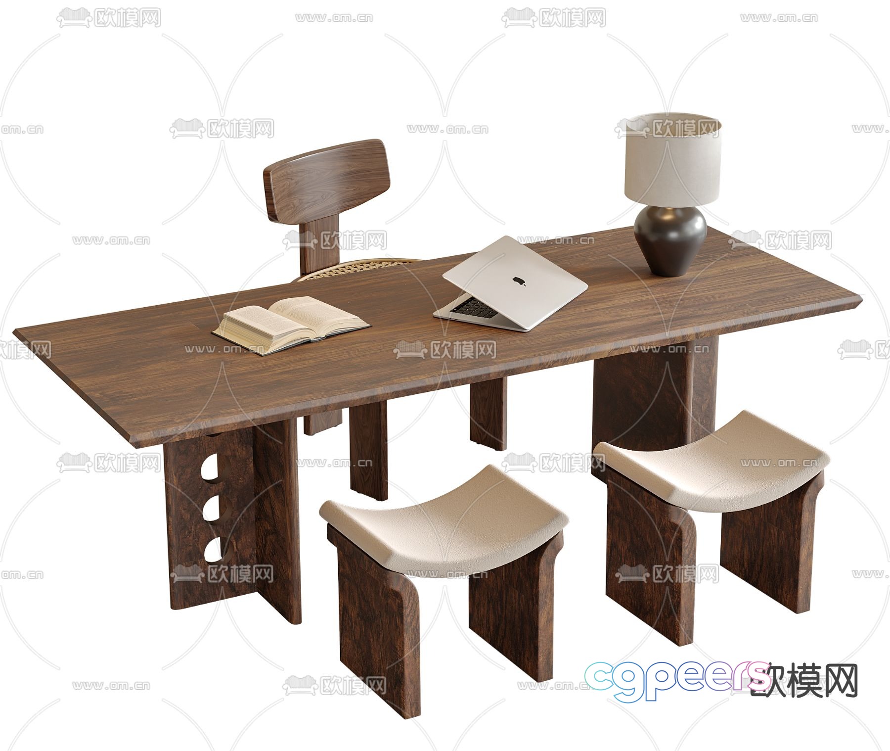 Medieval style desk and chair 3d model Medieval style desk and chair 3d model