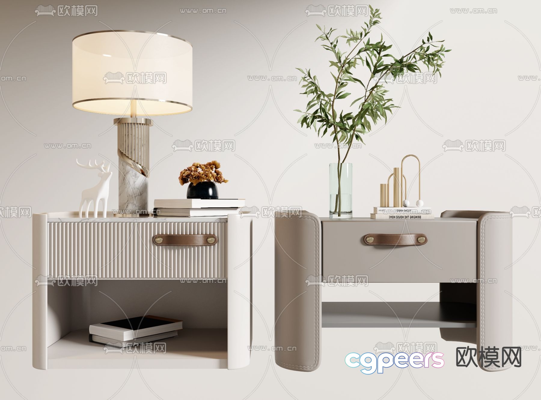 Modern bedside table 3d model Modern bedside table 3d model
