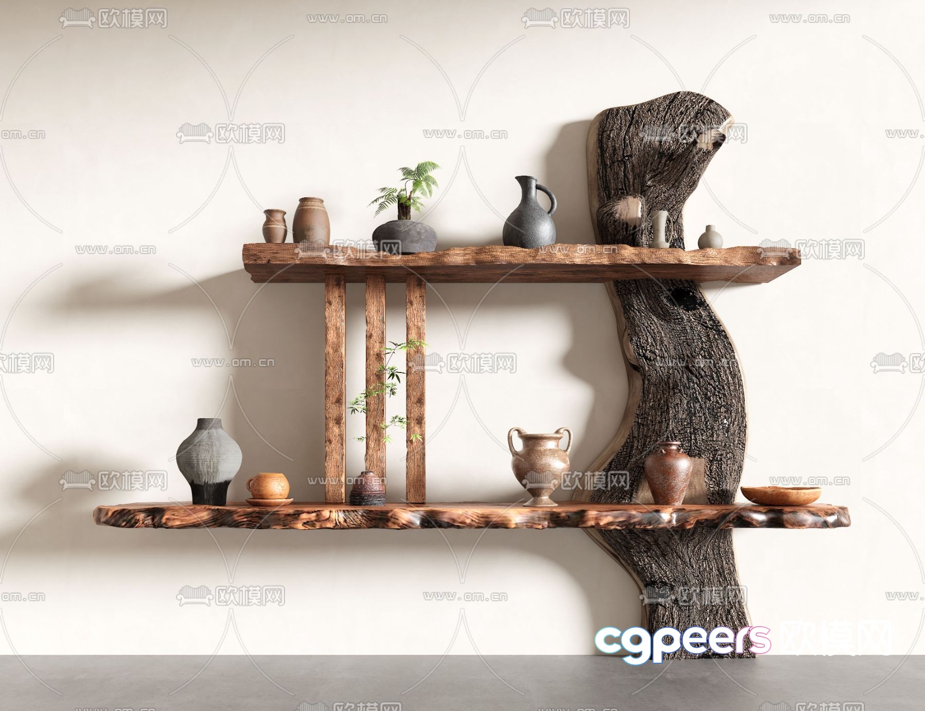 Wasabi Decorative Rack Shelf 3D Model Wasabi Decorative Rack Shelf 3D Model