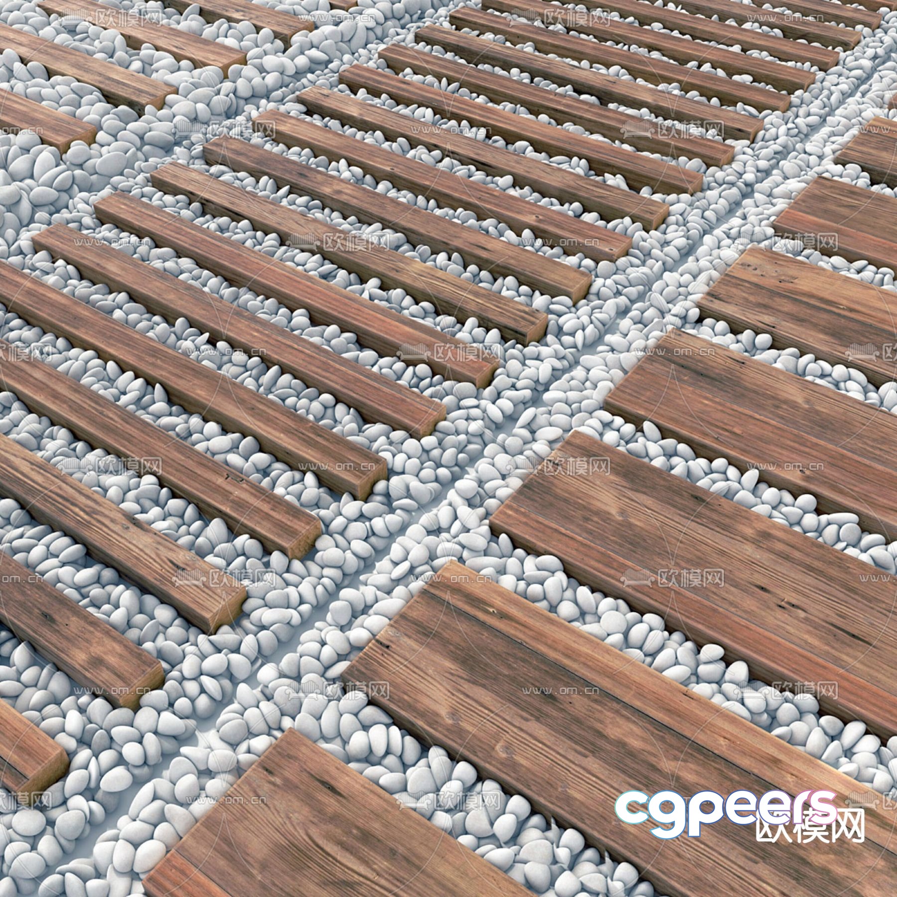 Cobblestone pavement 3d model Cobblestone pavement 3d model