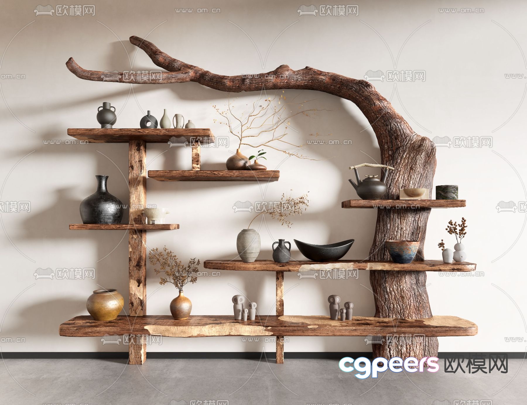 Wasabi Decorative Rack Shelf 3D Model Wasabi Decorative Rack Shelf 3D Model