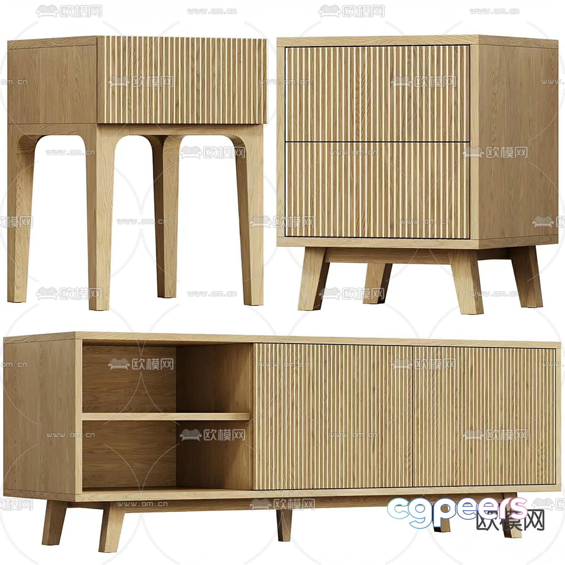 Osobica bedside table 3d model Osobica bedside table 3d model