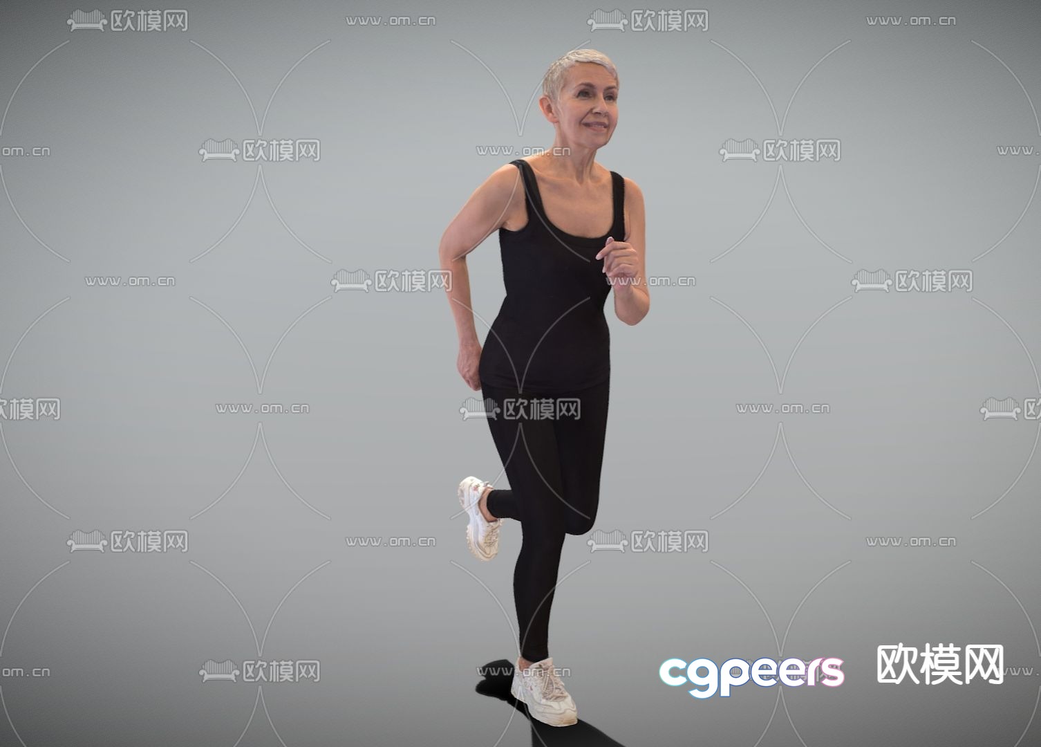 modern lady runner 3d model modern lady runner 3d model