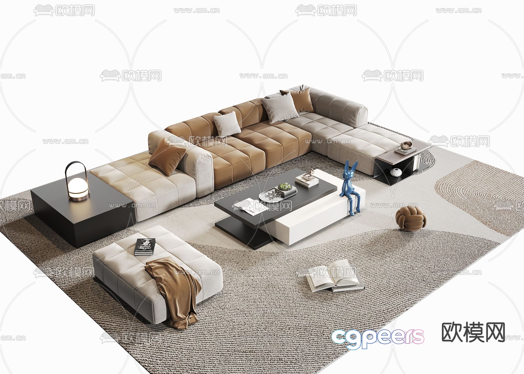 Corner sofa modular sofa 3d model Corner sofa modular sofa 3d model