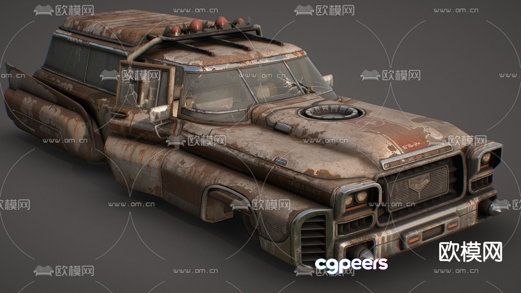 Industrial wind car scrap car 3d model Industrial wind car scrap car 3d model