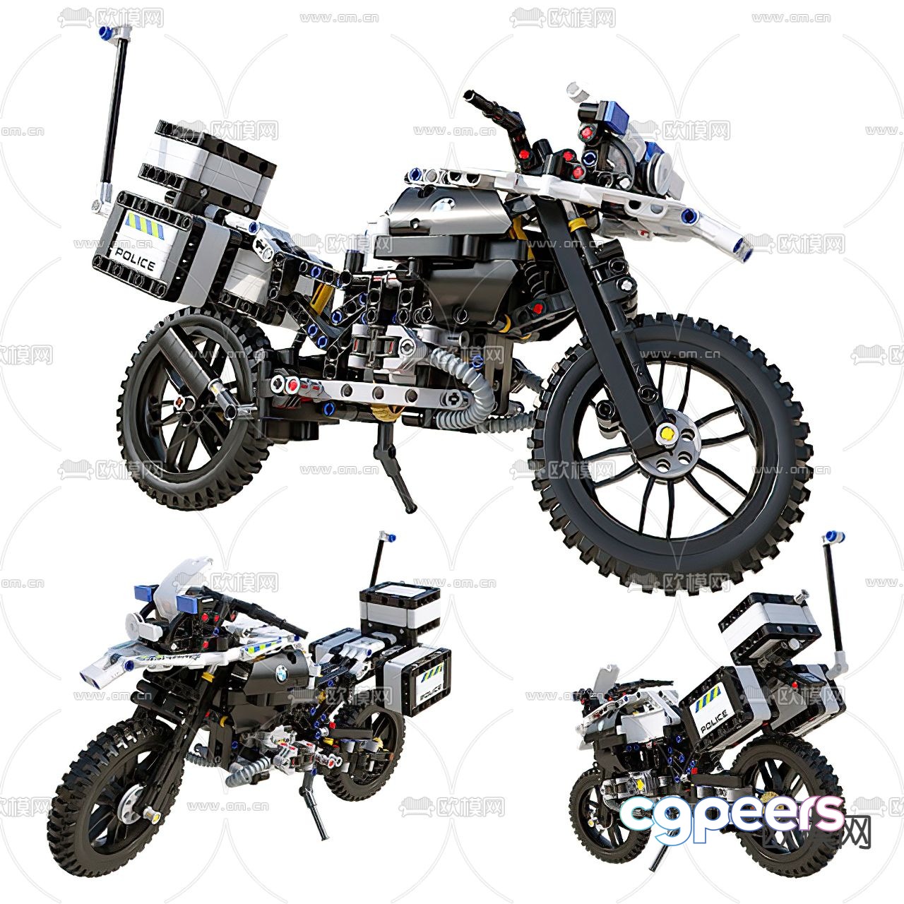 Building block motorcycle 3d model Building block motorcycle 3d model