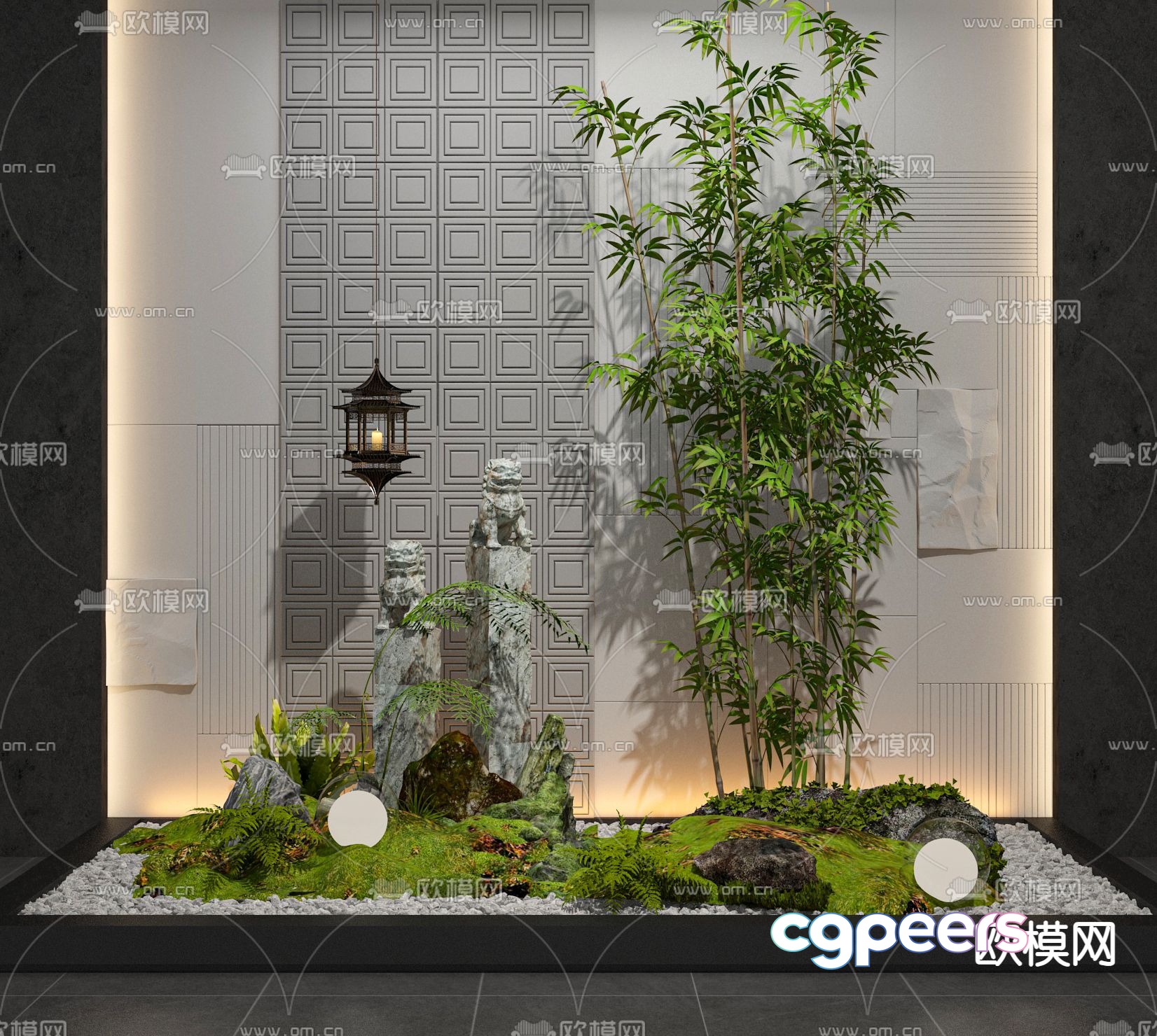 Landscaping bamboo sketch plant pile 3d model Landscaping bamboo sketch plant pile 3d model