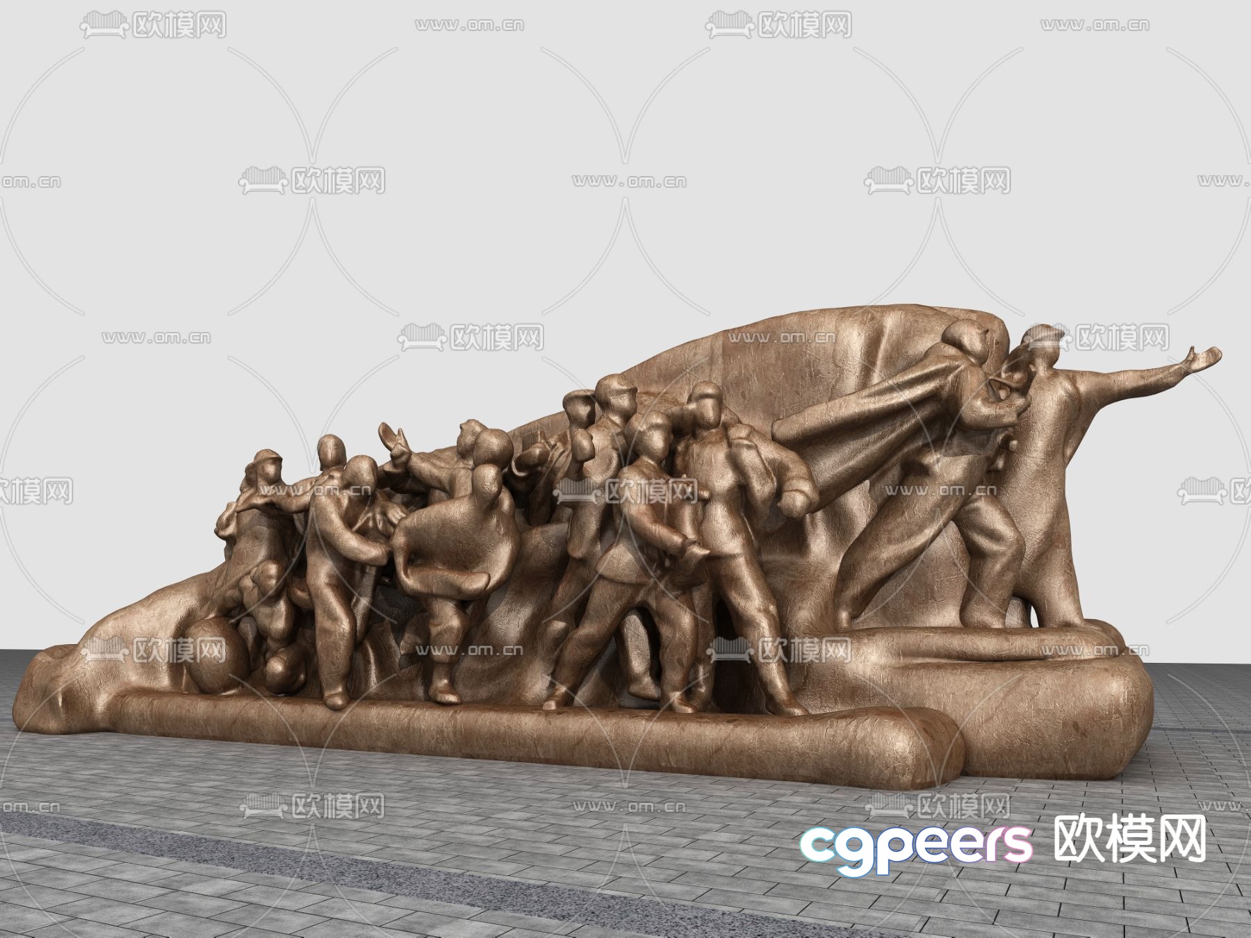 Modern urban sculpture landscape sculpture 3d model Modern urban sculpture landscape sculpture 3d model