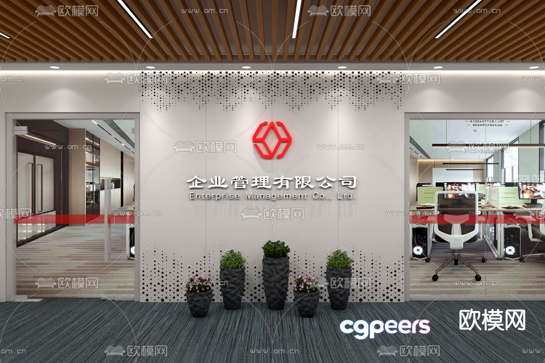 Corporate wall cultural wall image wall decorative wall 3d model Corporate wall cultural wall image wall decorative wall 3d model