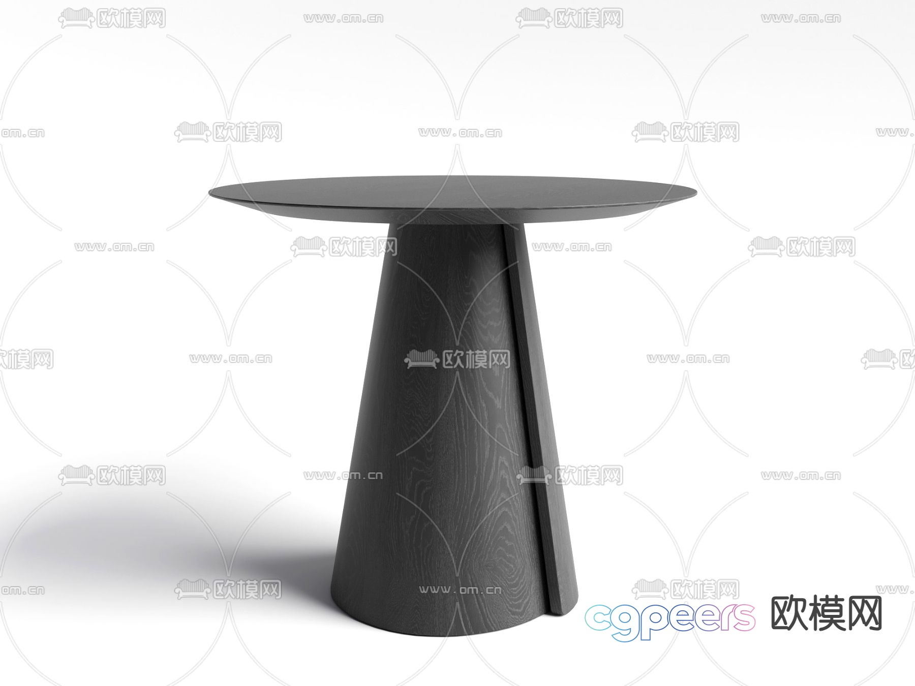 Modern dining table round table 3d model Modern dining table round table 3d model